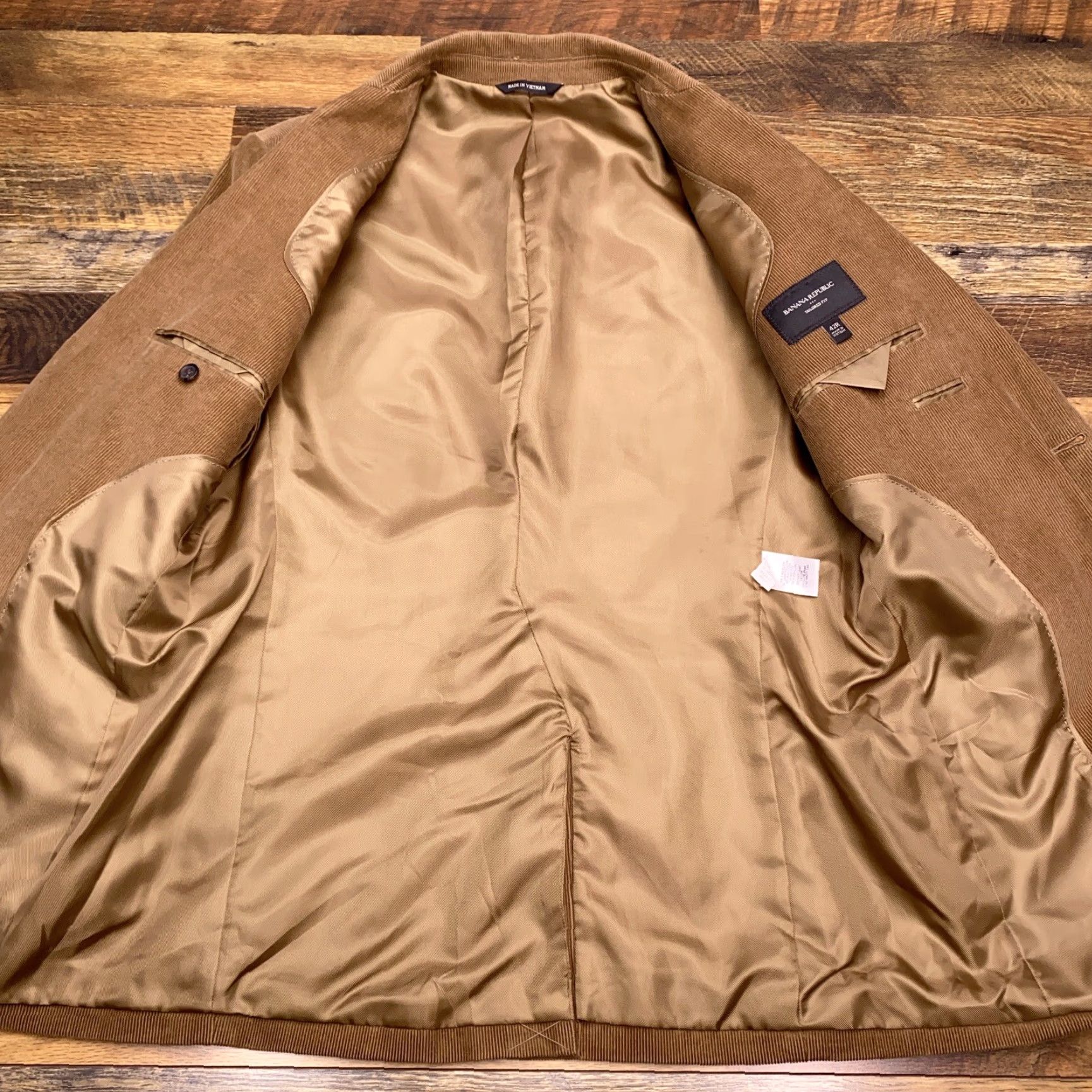 Banana Republic VINTAGE not applicable; Banana Republic Sport Coat Blazer 42R Brown Corduroy Single-Breasted 2-Button Notch Lapel Men Regular Size 42R - 3 Thumbnail