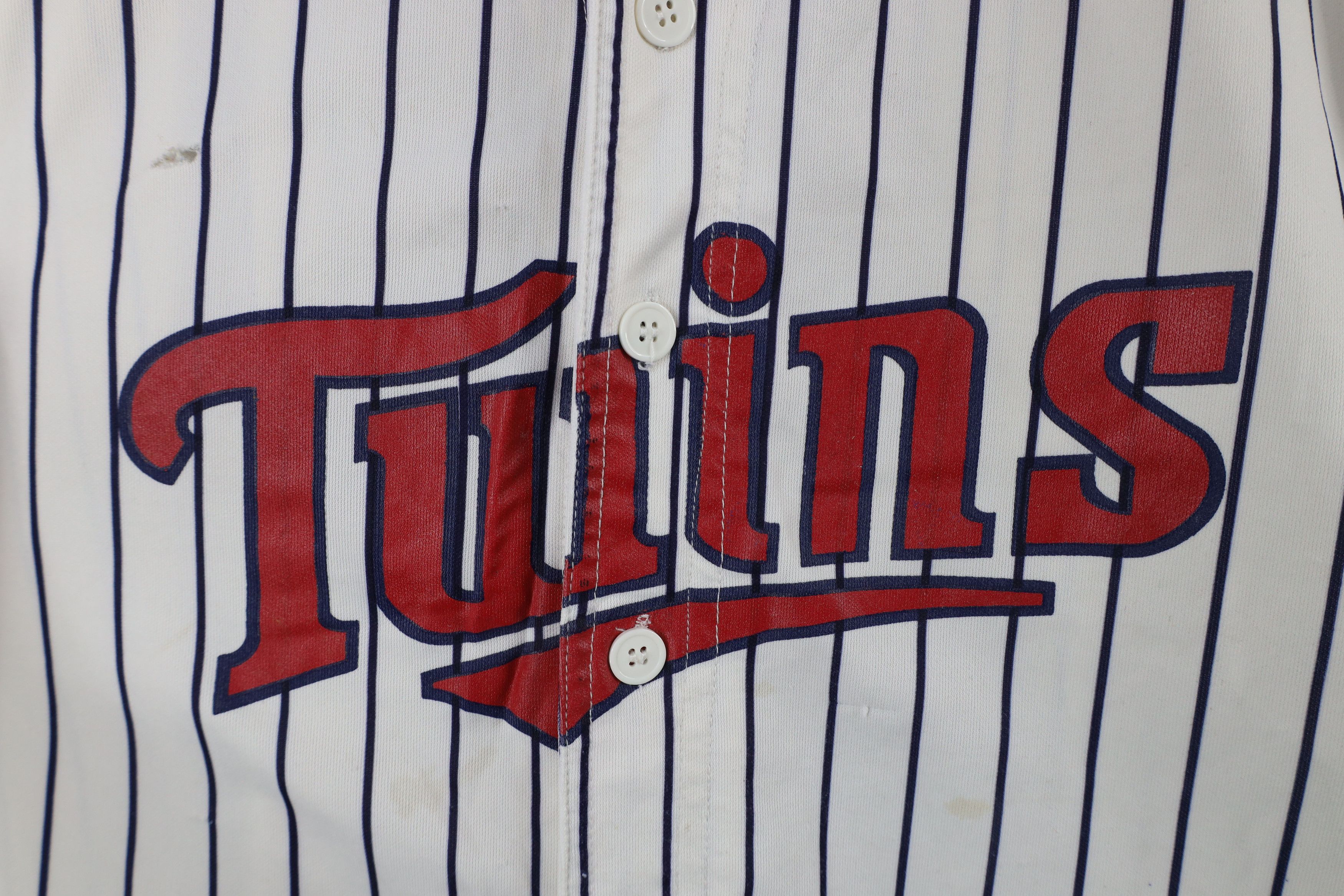 Vintage Vintage 90s Out Striped Minnesota Twins Baseball Jersey Size US XL / EU 56 / 4 - 4 Thumbnail
