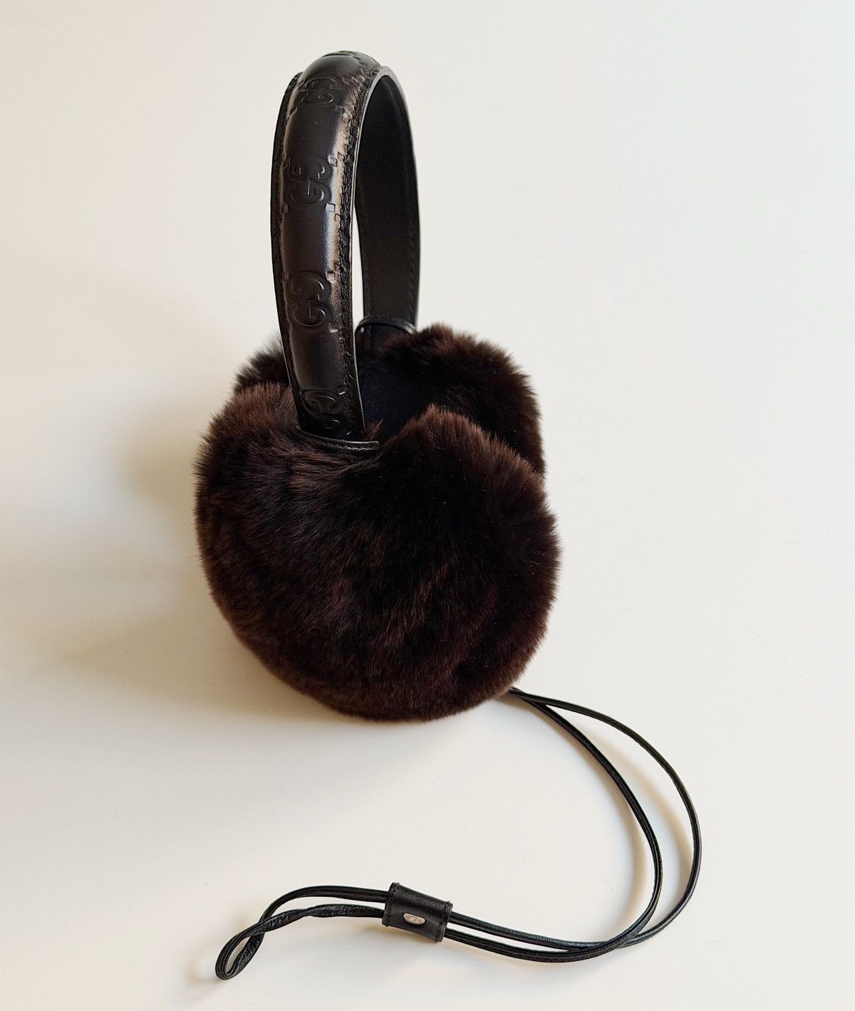 Gucci GUCCI Tom Ford FW 2003 Lapin Fur Ear Muffs Monogram demna gg Size ONE SIZE - 6 Thumbnail
