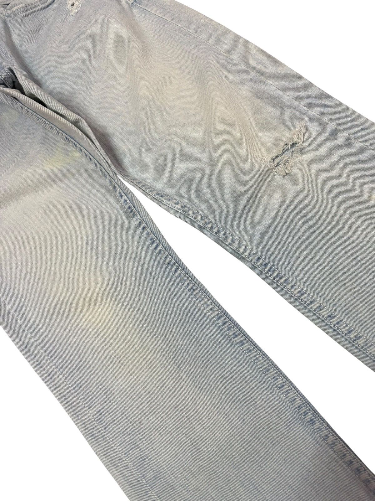Bershka Vtg Bershka Blue Washed Distressed Jeans Size 28" / US 6 / IT 42 - 4 Thumbnail