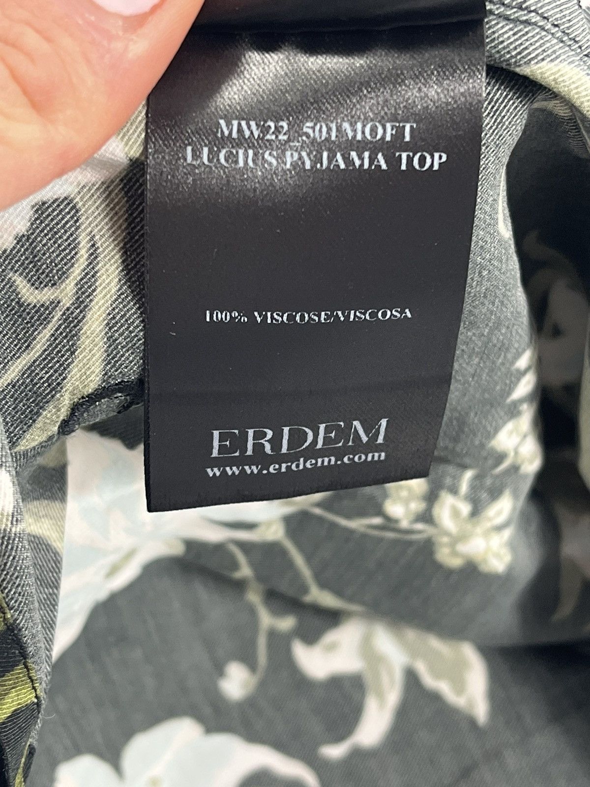 Erdem FLOWER PRINT PIJAMA SHIRT Size US XL / EU 56 / 4 - 7 Thumbnail