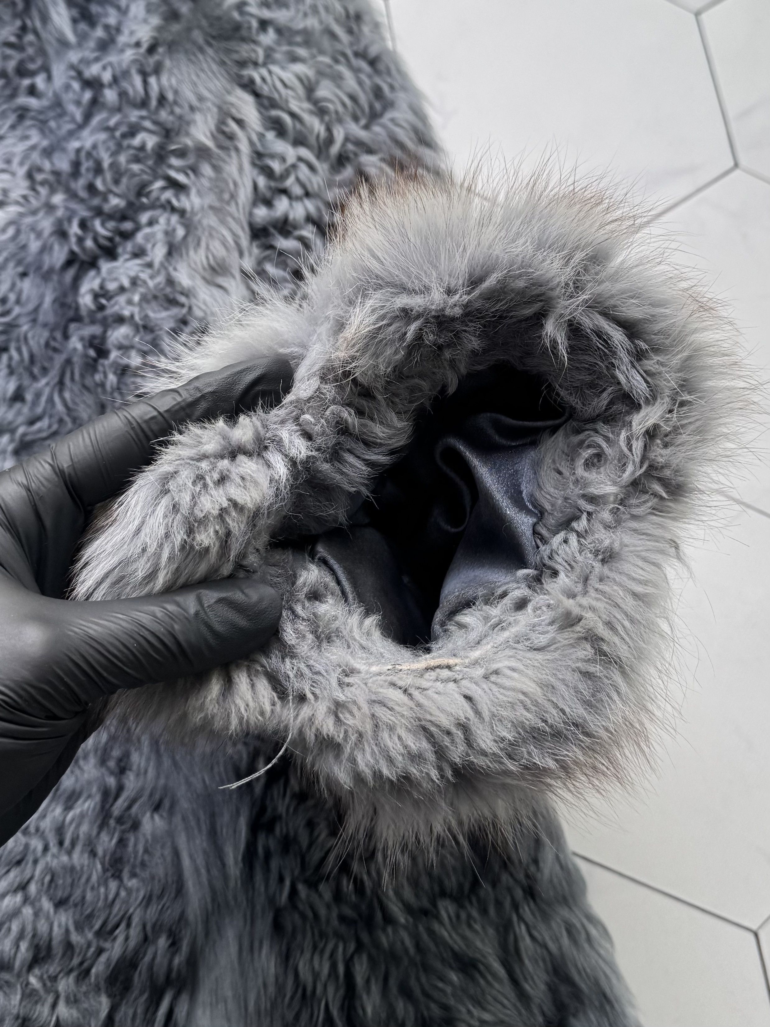 Vintage Vintage Blue Gray Real Fur Luxury Winter Statement Coat Size M / US 6-8 / IT 42-44 - 9 Thumbnail