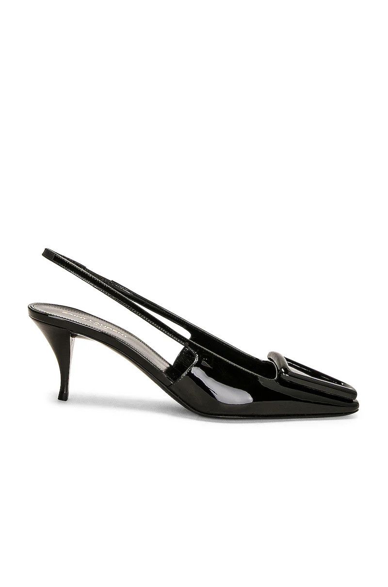 Saint Laurent Paris o1b1hav110525 24 Slingback Pumps in Patent Leather in Black Size US 8 / IT 38 - 1 Thumbnail