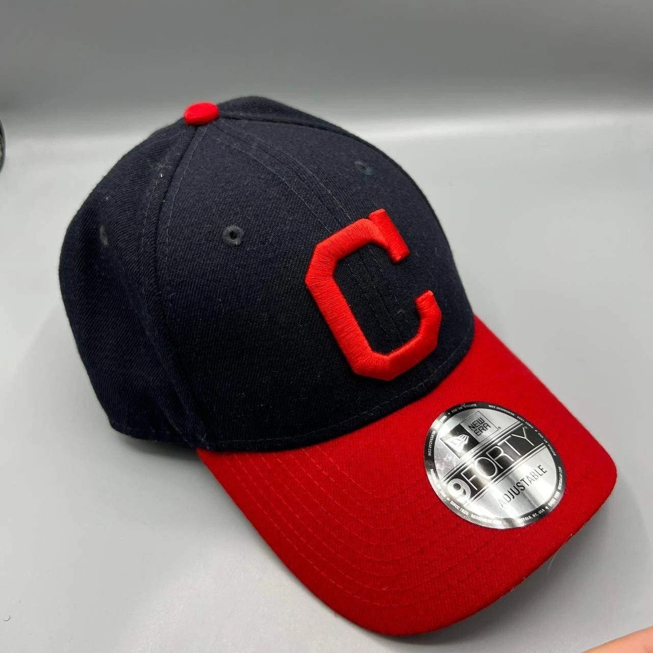 New Era Cleveland Indians Guardians Hat Men Black Red MLB Strap Back Size ONE SIZE - 7 Thumbnail