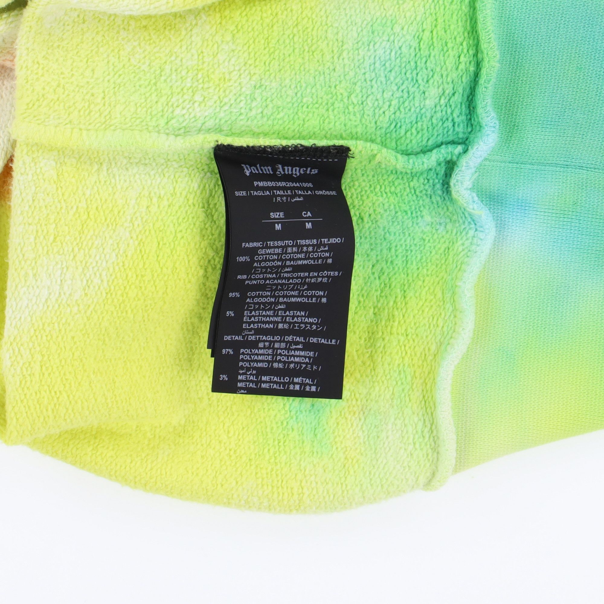 Palm Angels Multicolour Tie Dye Oversized Logo Hoodie Size US M / EU 48-50 / 2 - 6 Thumbnail