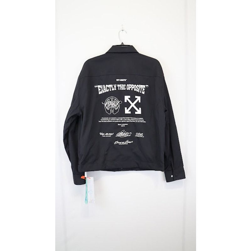 Off-White o1rshd1 Exact Opposite Shirt Jacket in Black/White Size US M / EU 48-50 / 2 - 12 Thumbnail