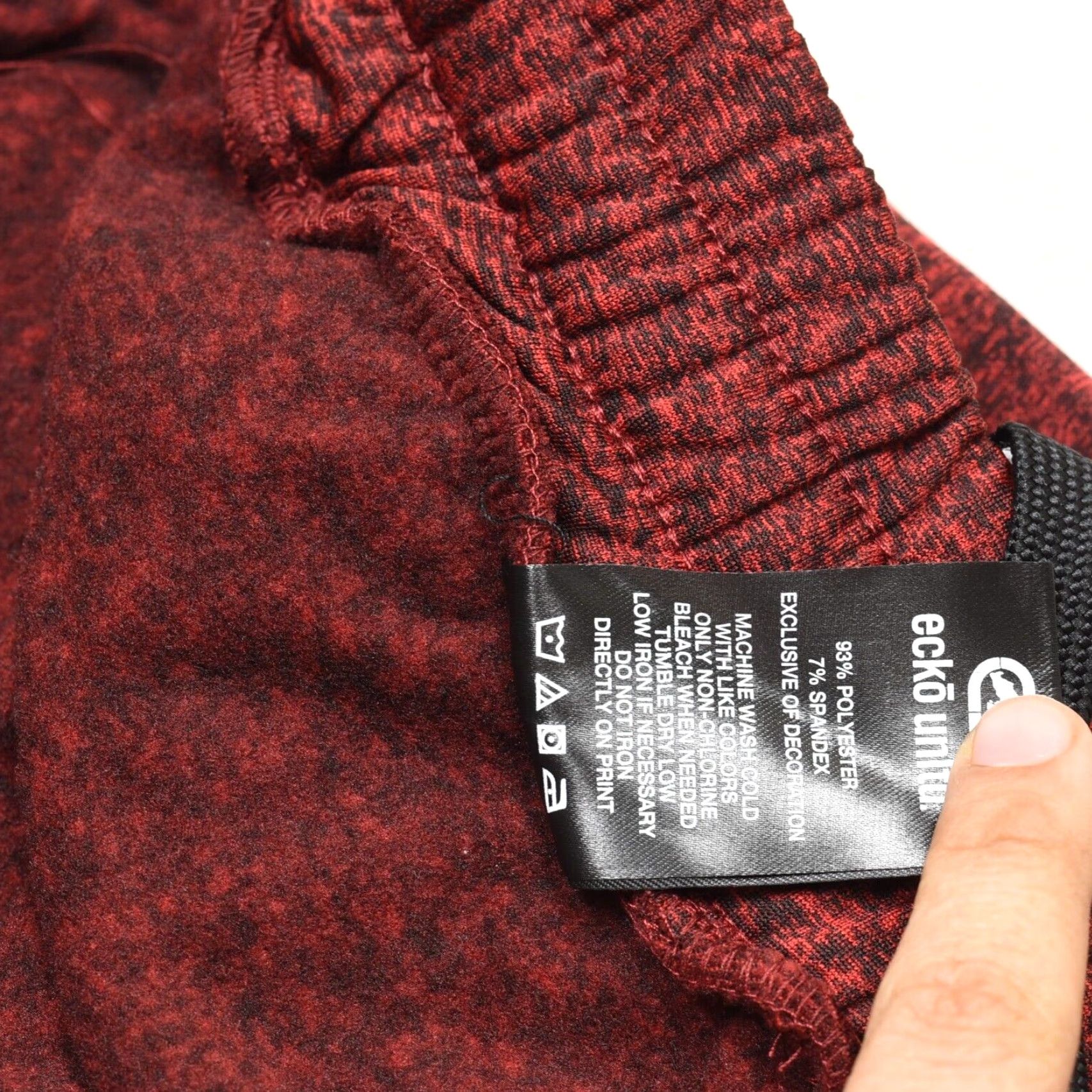 Ecko Unltd. Ecko Unltd. Men Jogger Pants XL Red Drawstring Polyester Tapered Front Flat 28in Inseam Skinny Sweat/Skinnny? Size US 36 / EU 52 - 8 Thumbnail
