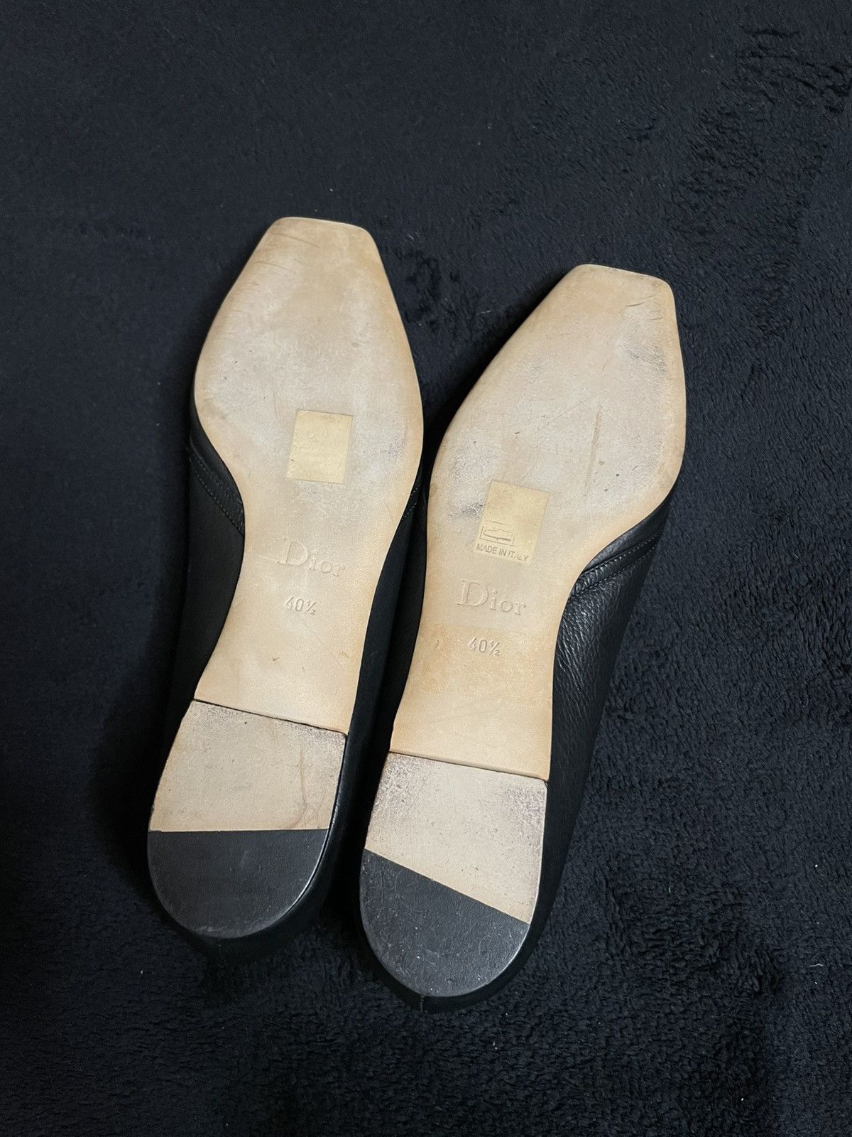 Dior Vintage Archive Leather Flats „Christian Dior“ Woman‘s 40,5 Size US 10.5 / IT 40.5 - 7 Thumbnail