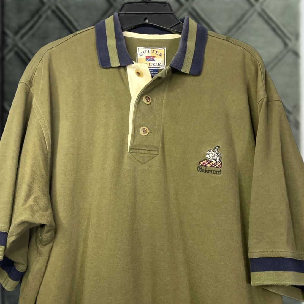 Vintage VINTAGE Oakmont Country Club Polo Shirt Mens Medium Greenish Brown Fade 90s Golf Shirt Mens Size US M / EU 48-50 / 2 - 1 Thumbnail