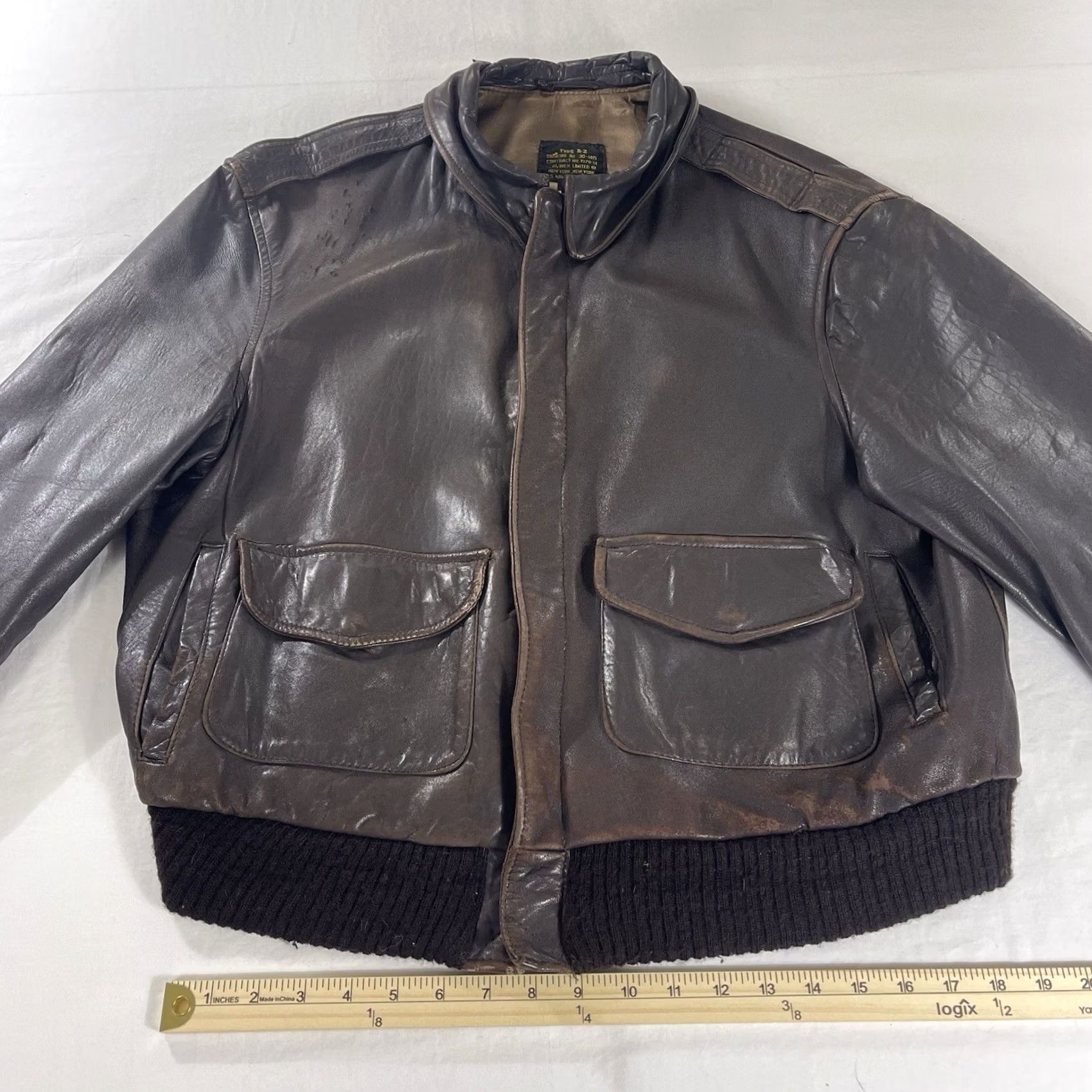 Avirex VINTAGE Avirex Men's Jacket A-2 1978-01 Leather Bomber Brown 46 Mens Avi re x? Size US S / EU 44-46 / 1 - 7 Thumbnail