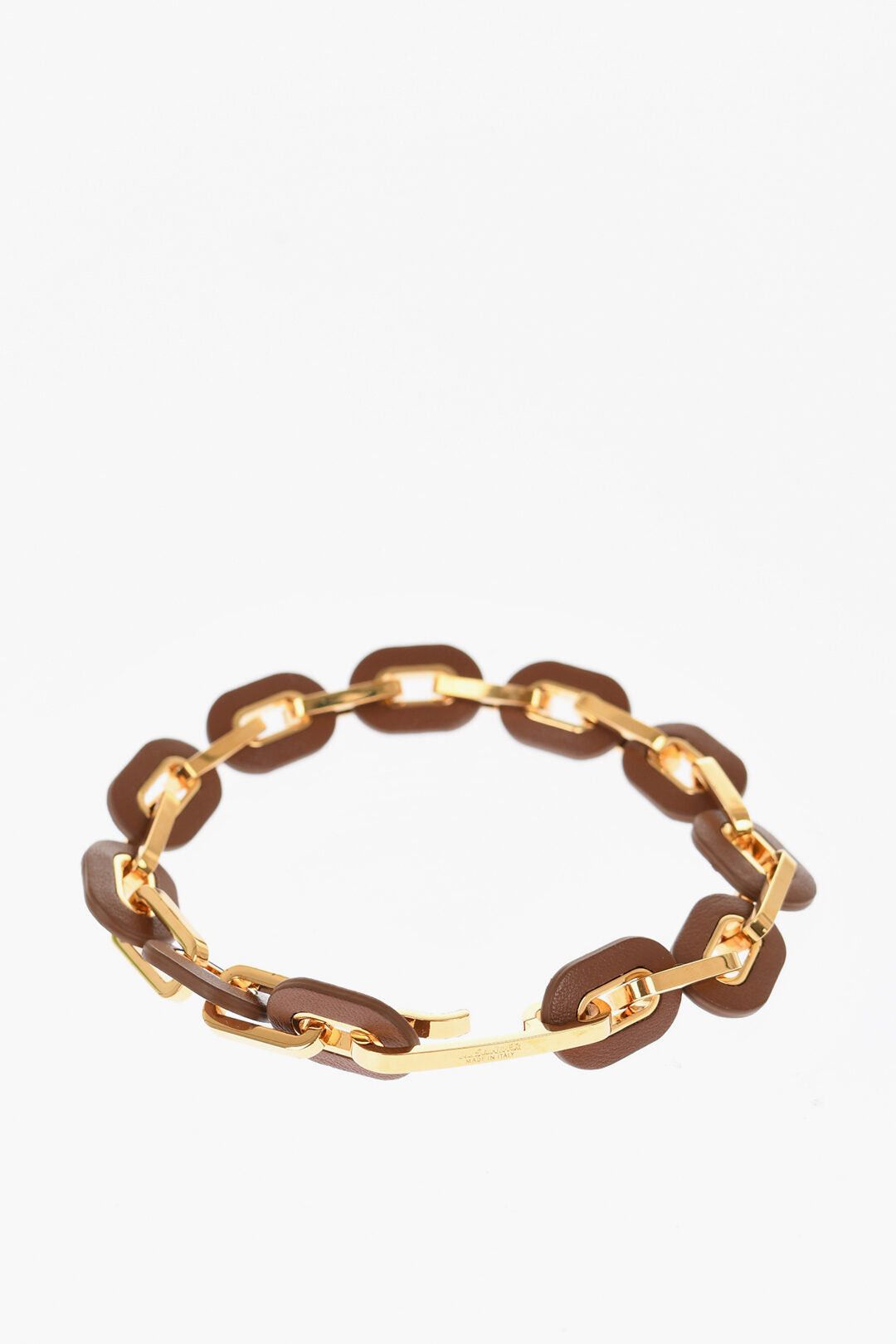 Jil Sander Leather and Brass Chain Bracelet PRECIOUS WILDNESS Size ONE SIZE - 1 Thumbnail