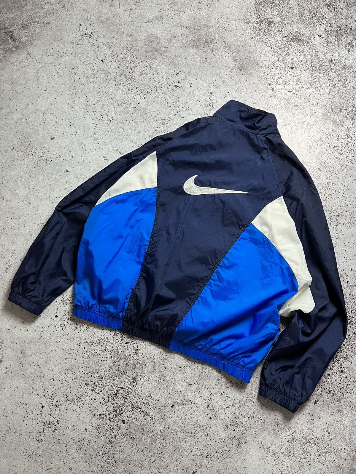 Nike × Vintage 🧥😬Vintage Nike Jacket Big Reflective Swoosh Size US L / EU 52-54 / 3 - 1 Thumbnail