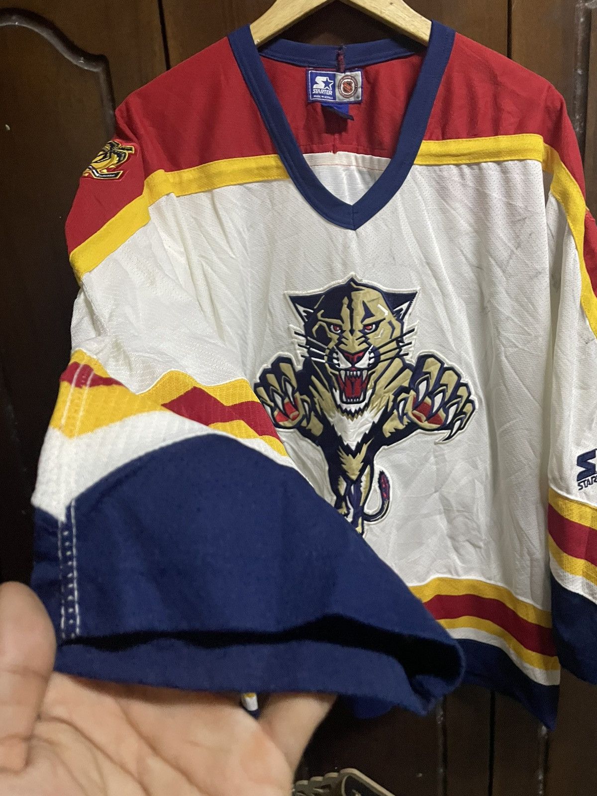 Vintage Vintage Florida Panthers Starter NHL Hockey Jersey 90s White Size US XXL / EU 58 / 5 - 2 Thumbnail
