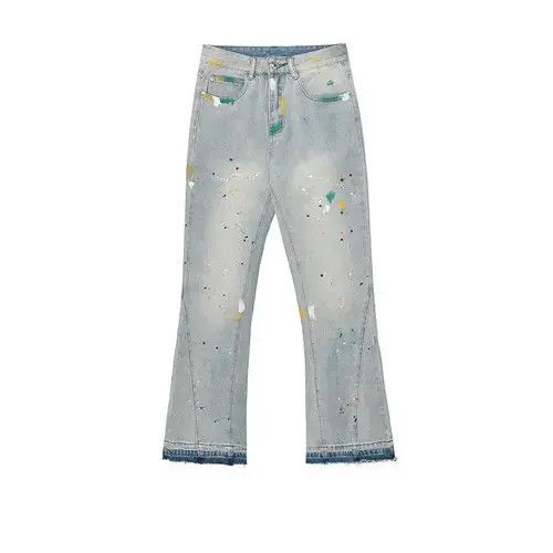 Jean ripped paint fade damaged flared jeans Size US 30 / EU 46 - 5 Thumbnail