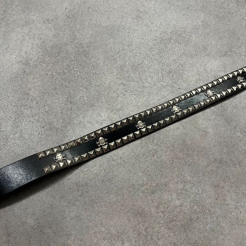 Affliction Vintage Affliction Style Skull Leather Belt Retro Y2K 90s Size ONE SIZE - 4 Thumbnail