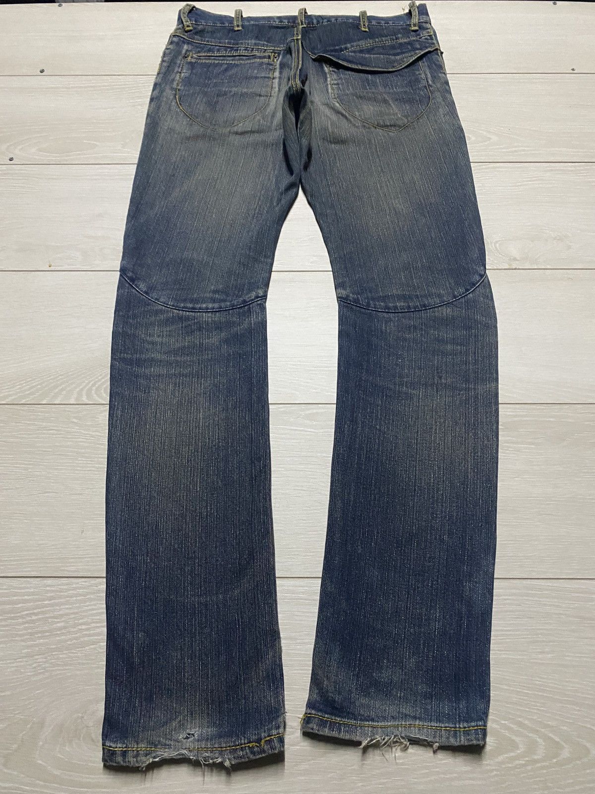 Japanese Brand Vintage Japanese Brand Mud Wash Curve Leg Slim Jeans Size US 33 - 2 Thumbnail