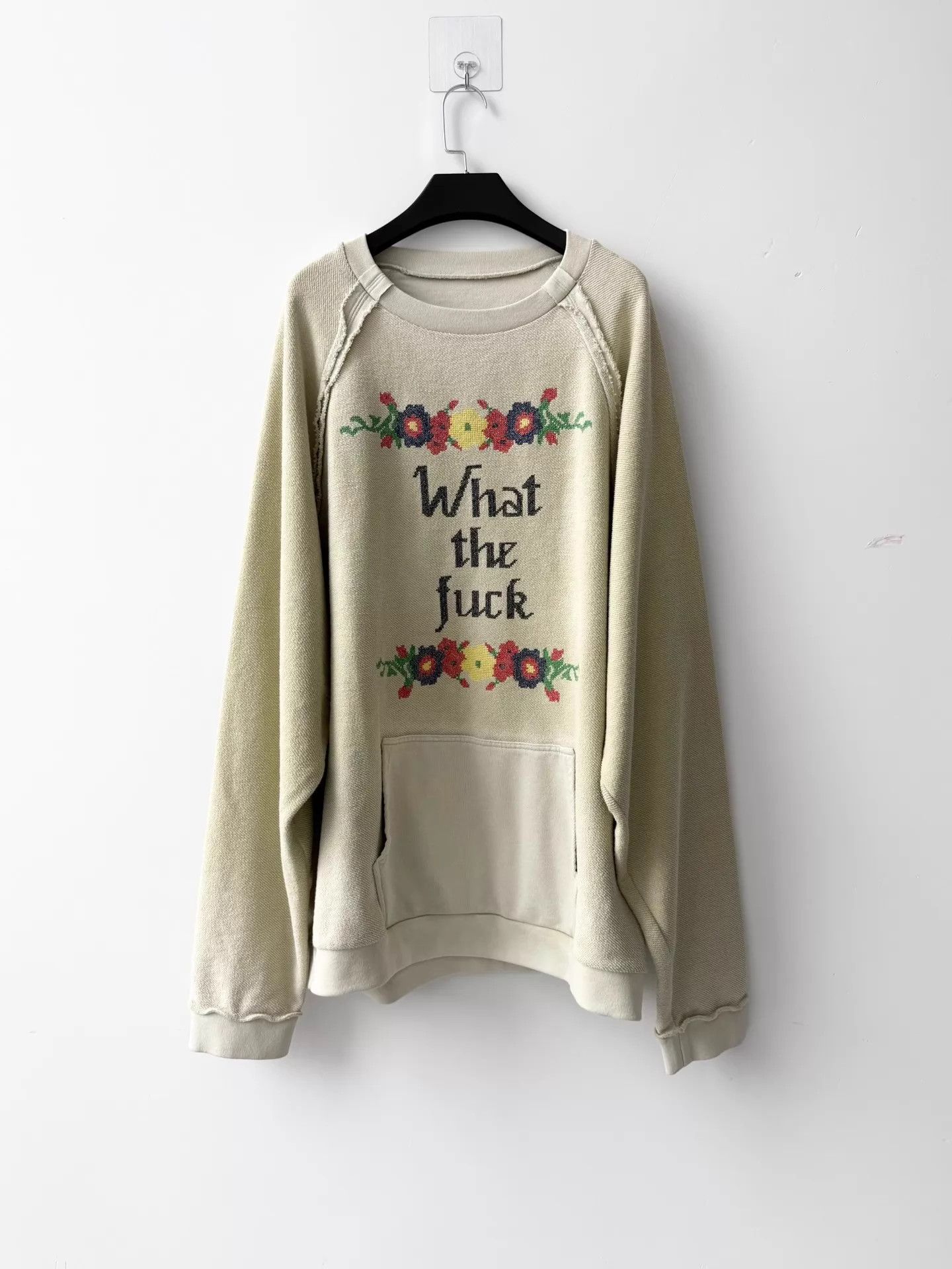 Maison Margiela Maison Margiela S/S19 Floral Slogan Cross-Stitch Sweat 46 Size US S / EU 44-46 / 1 - 1 Thumbnail