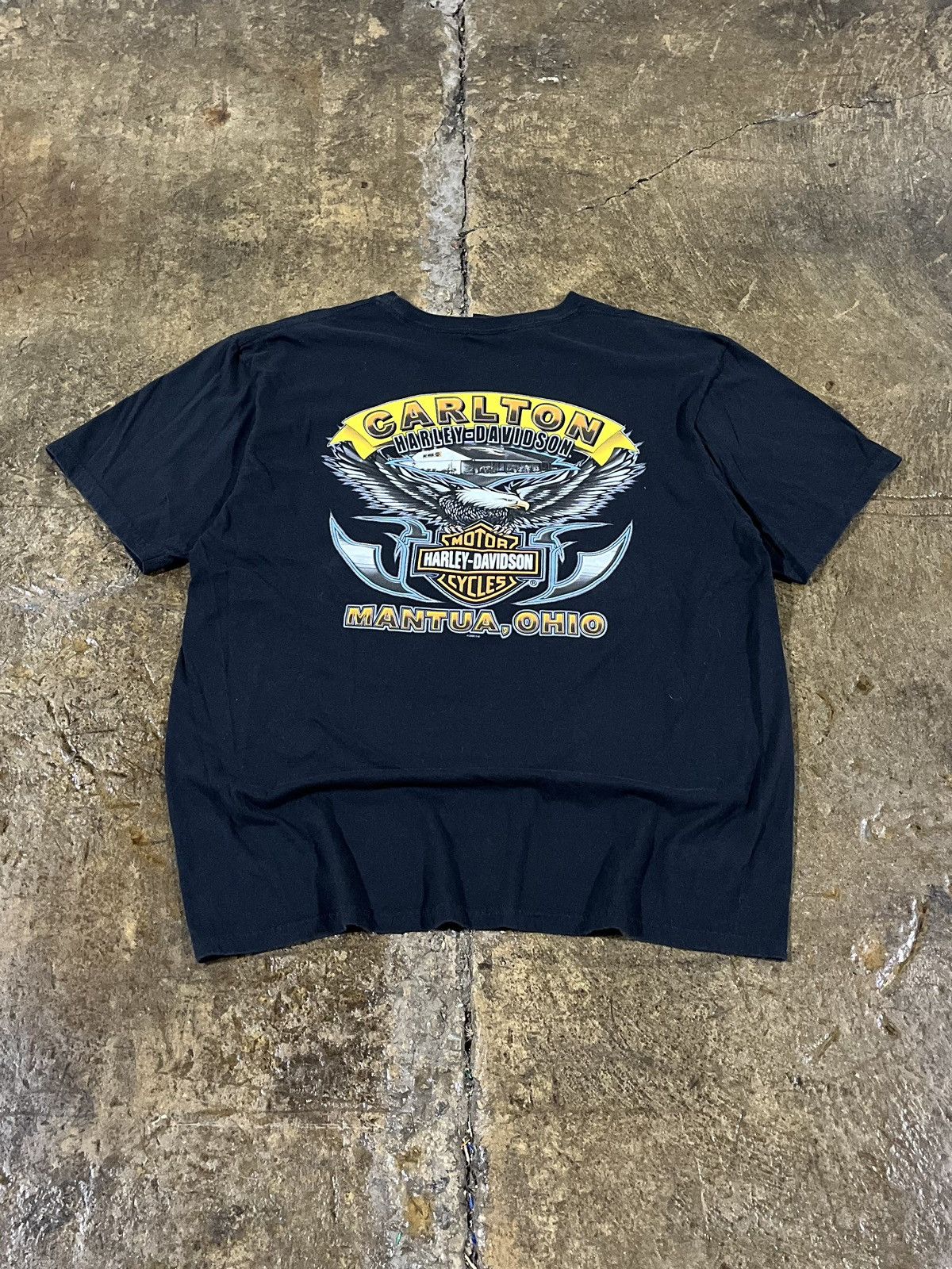 Harley Davidson × Vintage Crazy Vintage Y2K Harley Davidson Eagle Biker Grunge Tee Size US XL / EU 56 / 4 - 2 Thumbnail