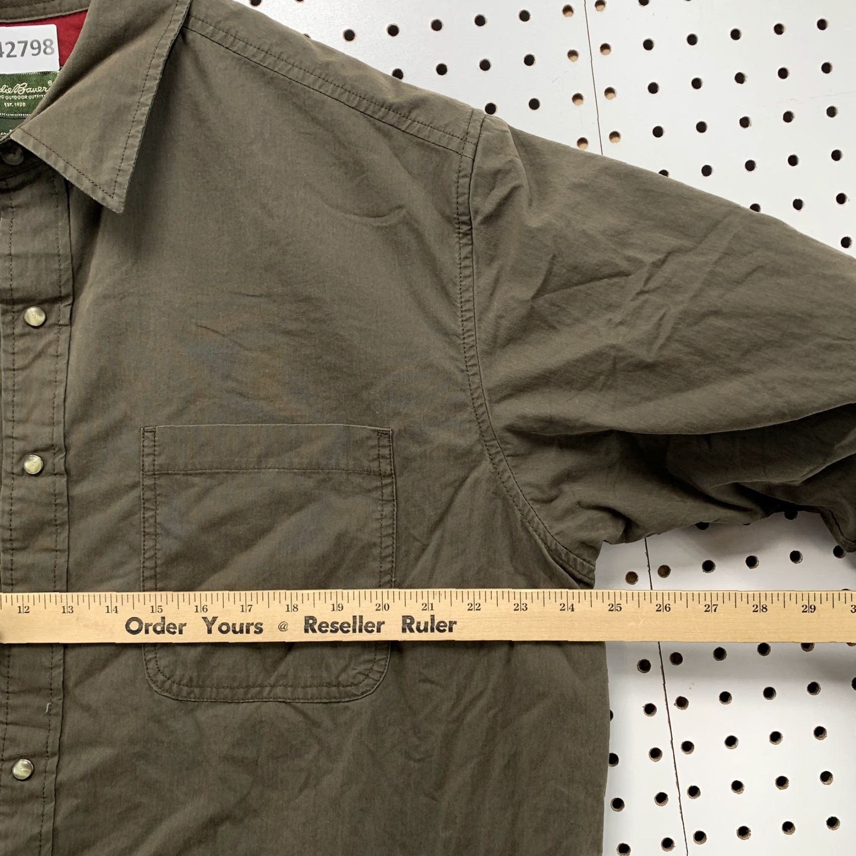 Eddie Bauer Eddie Bauer Outdoor Button-Up Shirt Shacket Men’s LT Large Tall Lined Green Casual Size US L / EU 52-54 / 3 - 4 Thumbnail