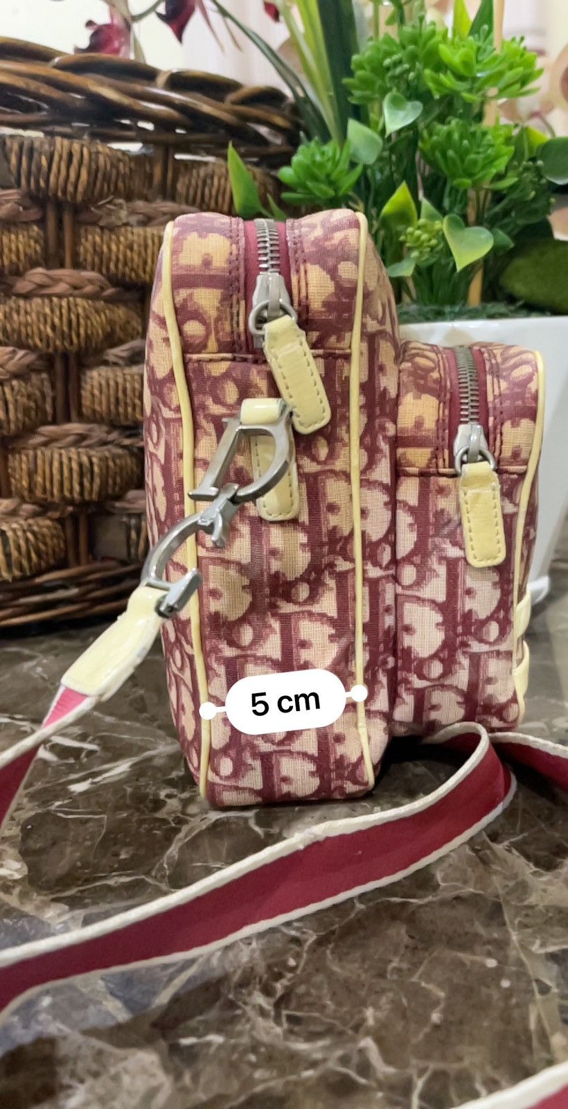 Christian Dior Monsieur CHRISTIAN DIOR Red Trotter Canvas Crossbody Amazon Bag Size ONE SIZE - 19 Thumbnail