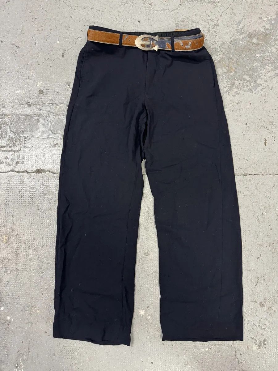 Emporio Armani 1990s Emporio Armani Navy Relaxed Minimalist Pants Size US 31 - 1 Thumbnail