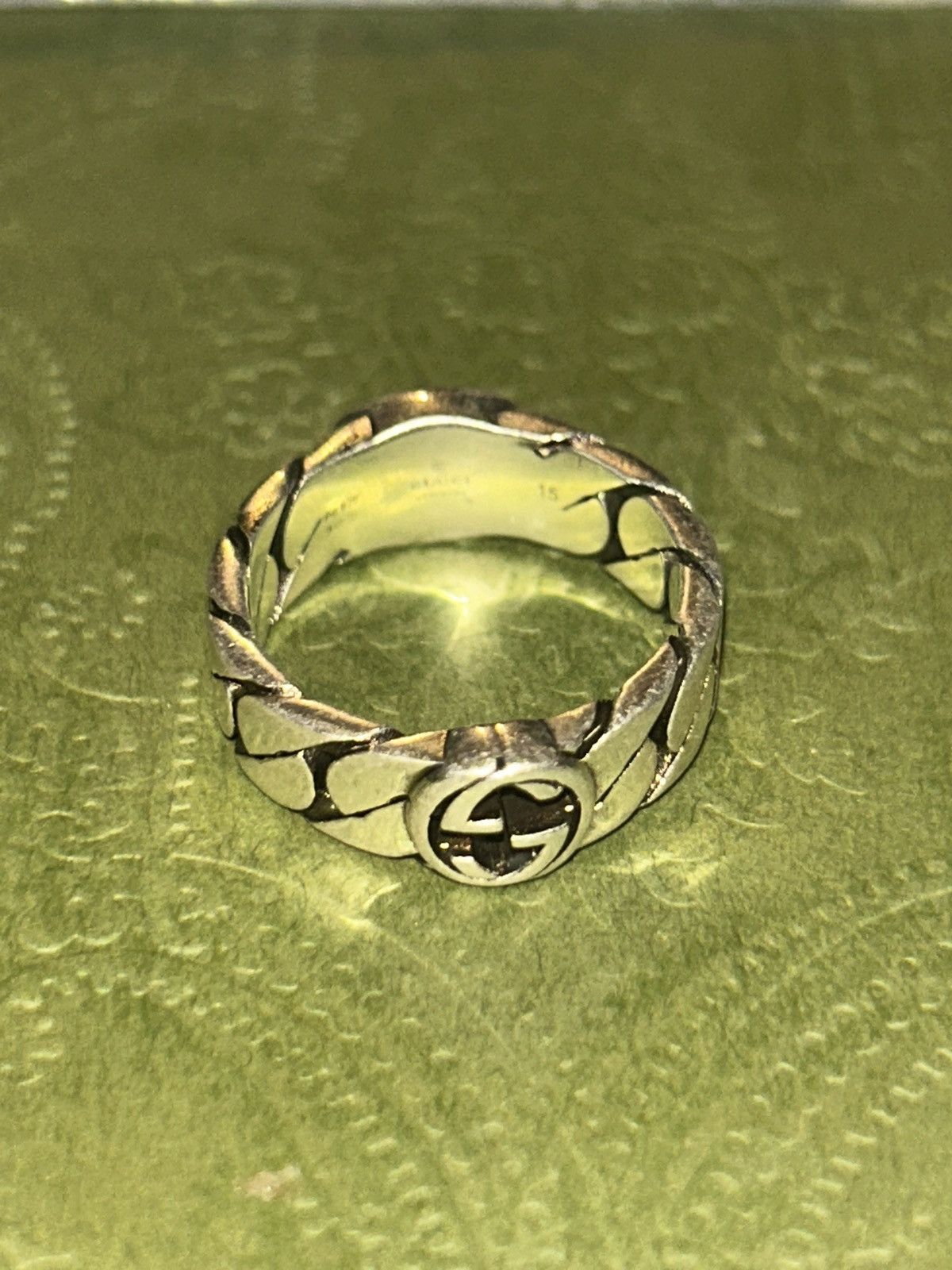 Gucci Gucci Sterling Silver Interlocking Ring Ag 925 678656 Size ONE SIZE - 7 Thumbnail