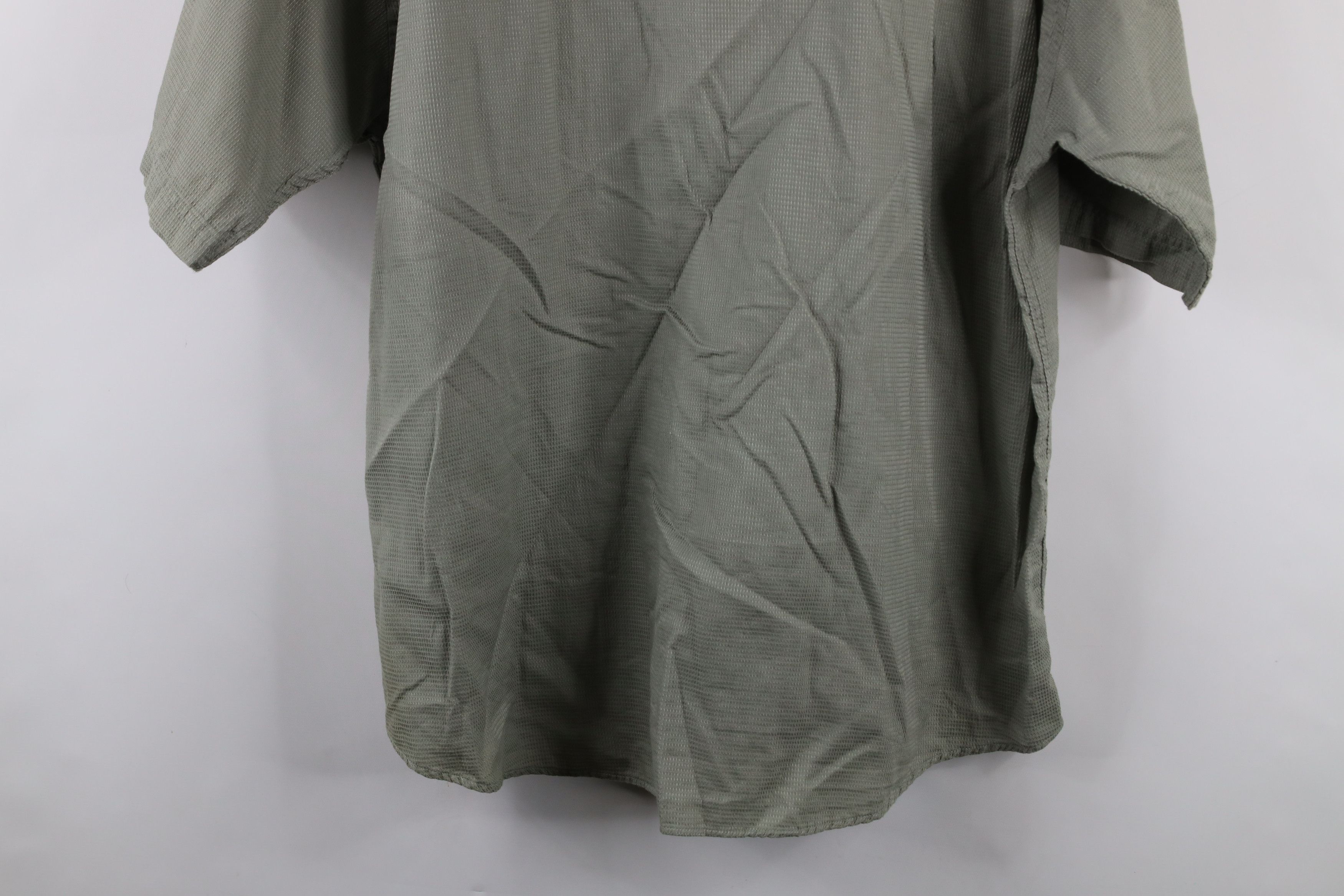 Vintage Vintage 90s Streetwear Band Collar Short Sleeve Button Shirt Size US XL / EU 56 / 4 - 10 Thumbnail