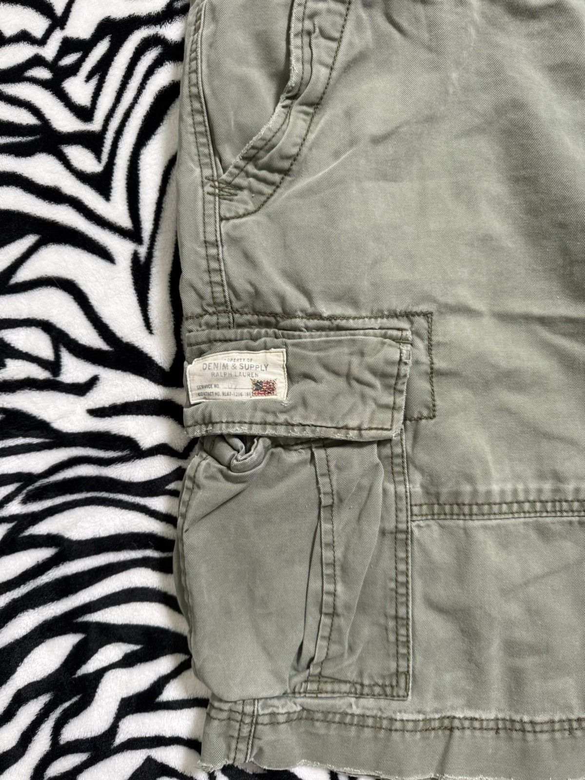 Denim & Supply Ralph Lauren Vintage RL Denim & Supply Cargo Shorts Military SZ 36 Size US 36 / EU 52 - 2 Thumbnail