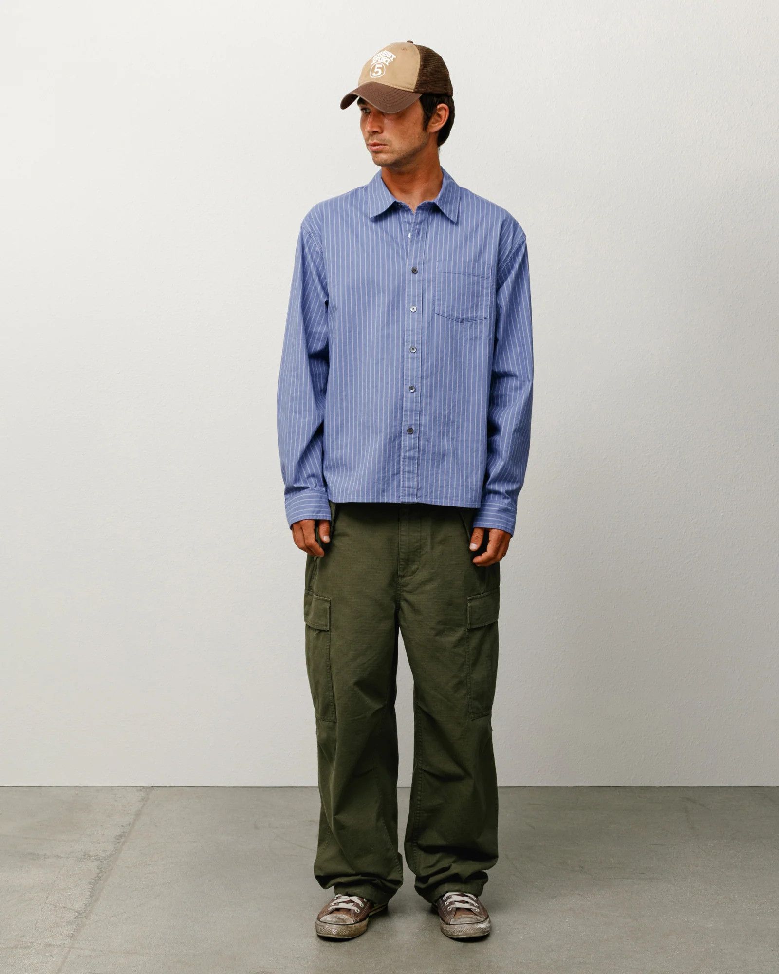Stussy STUSSY OXFORD SHIRT - BLUE Size US S / EU 44-46 / 1 - 5 Thumbnail