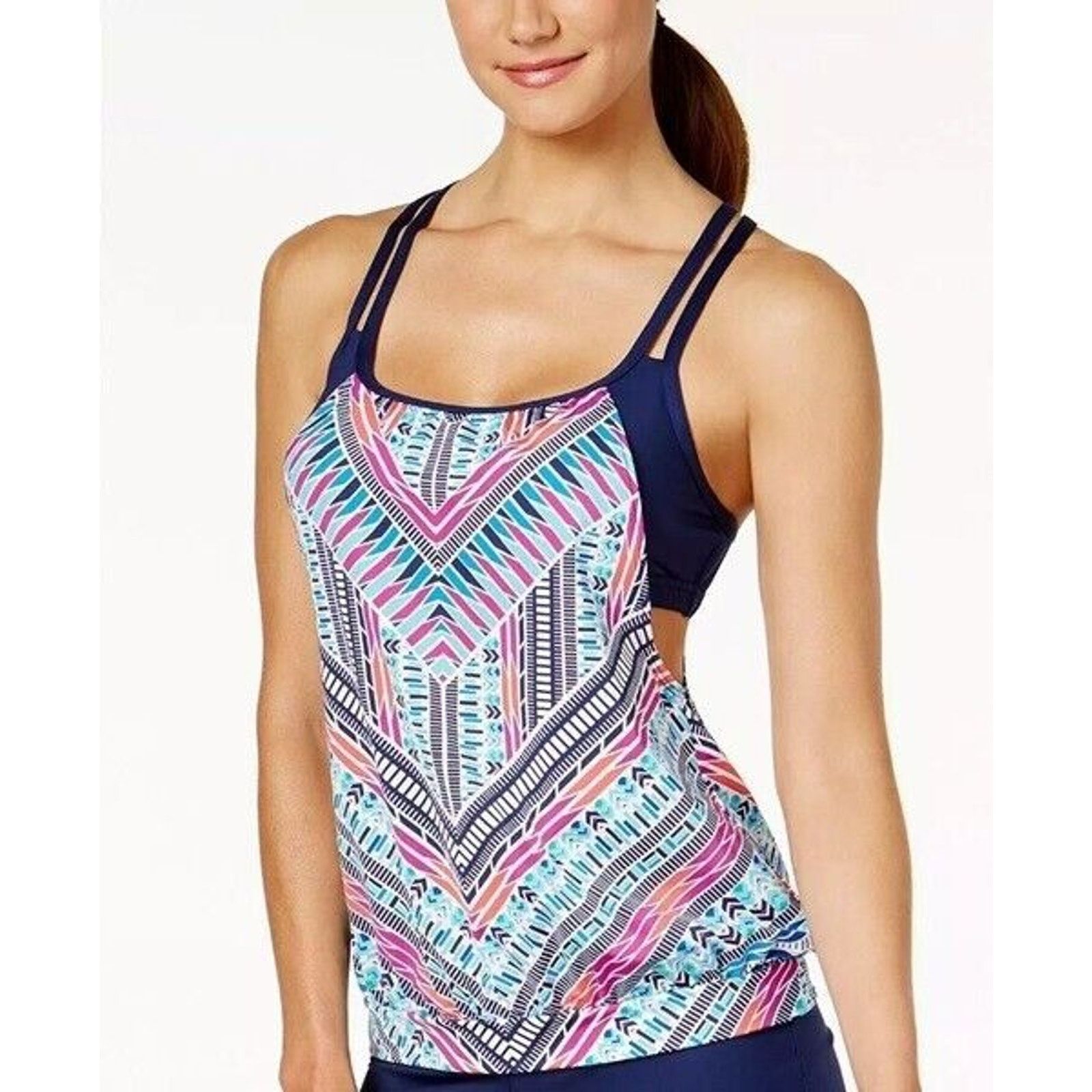 Other NWT JAG Chevron Print Cross Back Tankini Top Sporty Size M Size M / US 6-8 / IT 42-44 - 1 Thumbnail