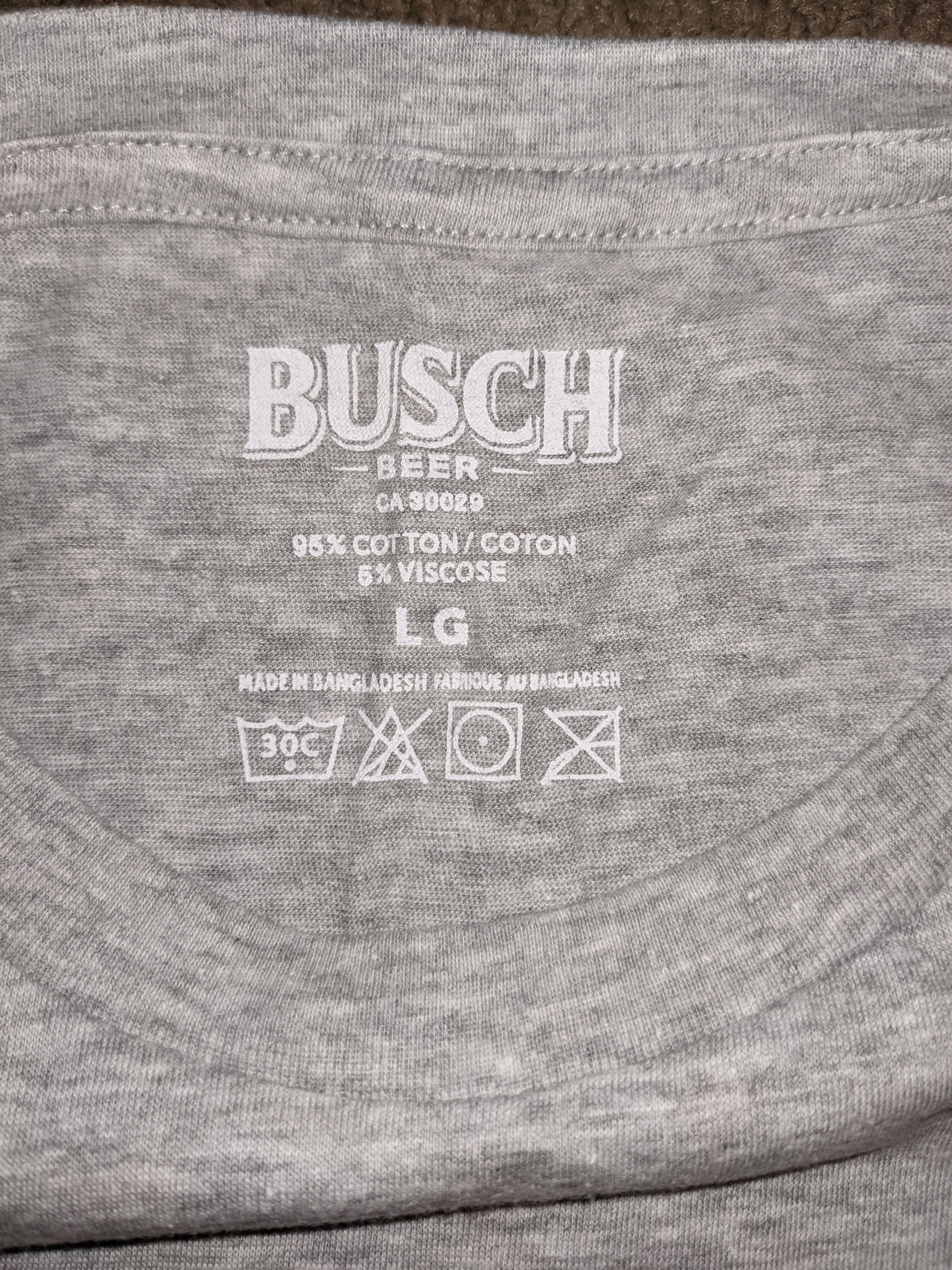 Vintage Busch Beer T-Shirt Size US L / EU 52-54 / 3 - 3 Thumbnail