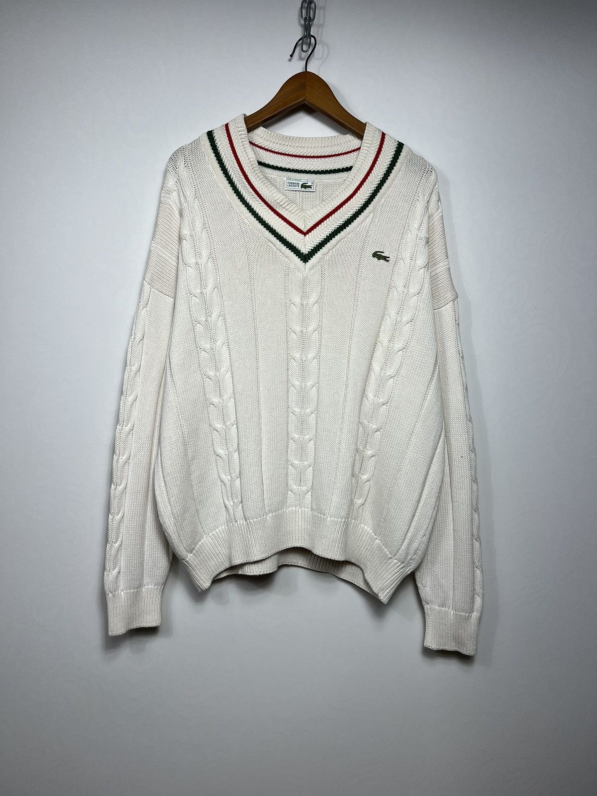 Lacoste × Streetwear × Vintage Rare Vintage Chemise Lacoste V Neck 