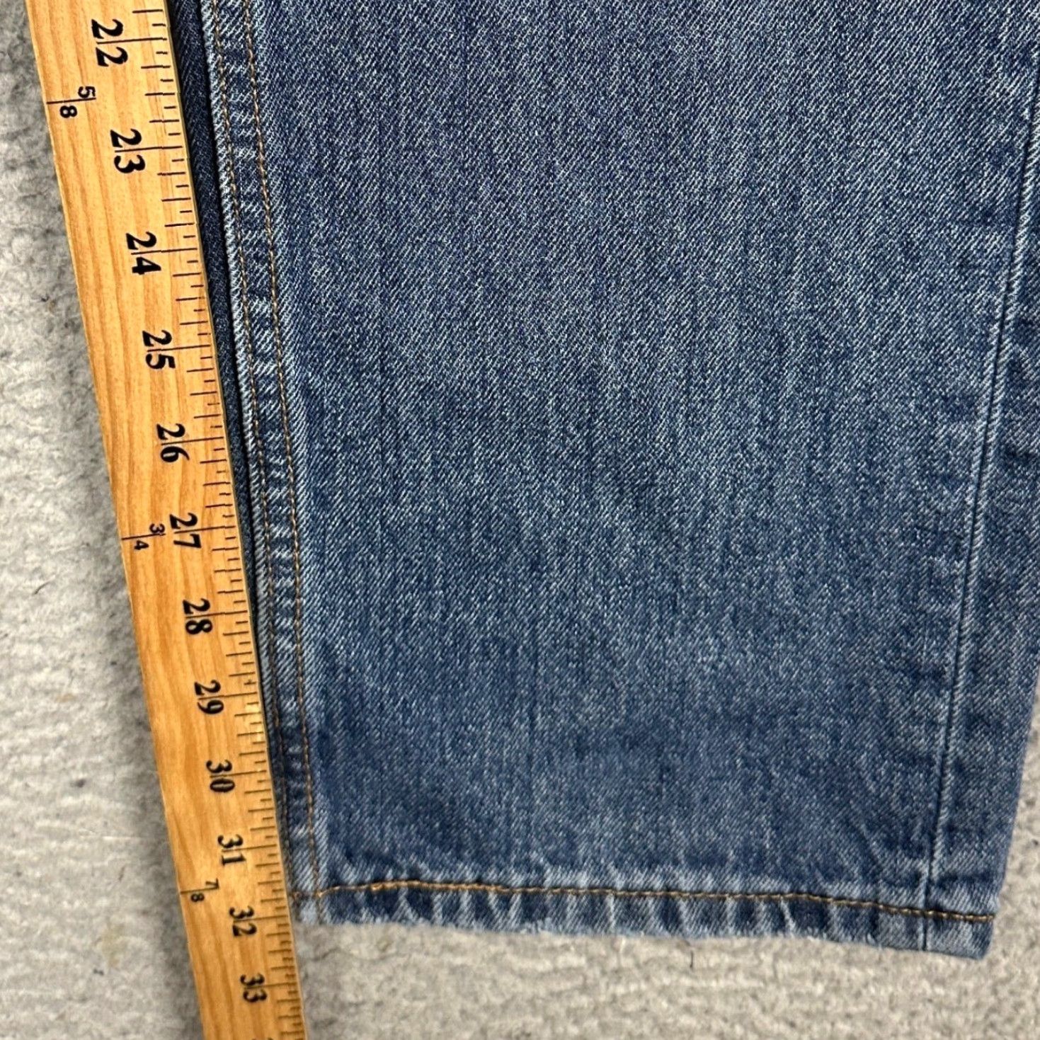 Levi's Levis 505 Jeans Men 34X34 Blue Regular Fit Straight Leg Distressed Denim 5-Pocket Zip Button Size US 34 / EU 50 - 8 Thumbnail