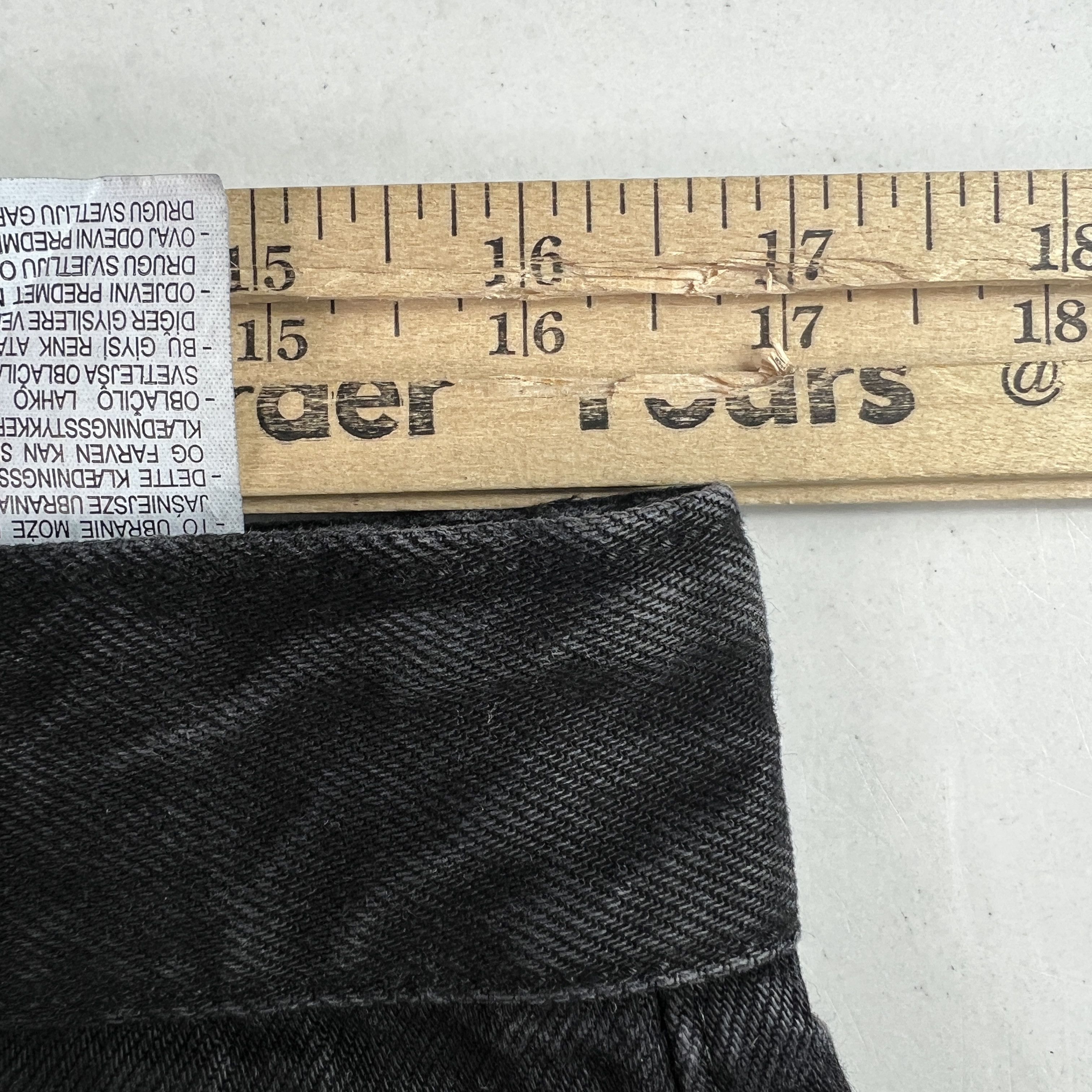 Zara Zara Jeans High Rise Wide Leg Black Raw Bottom Hem Denim Size 33" - 21 Thumbnail