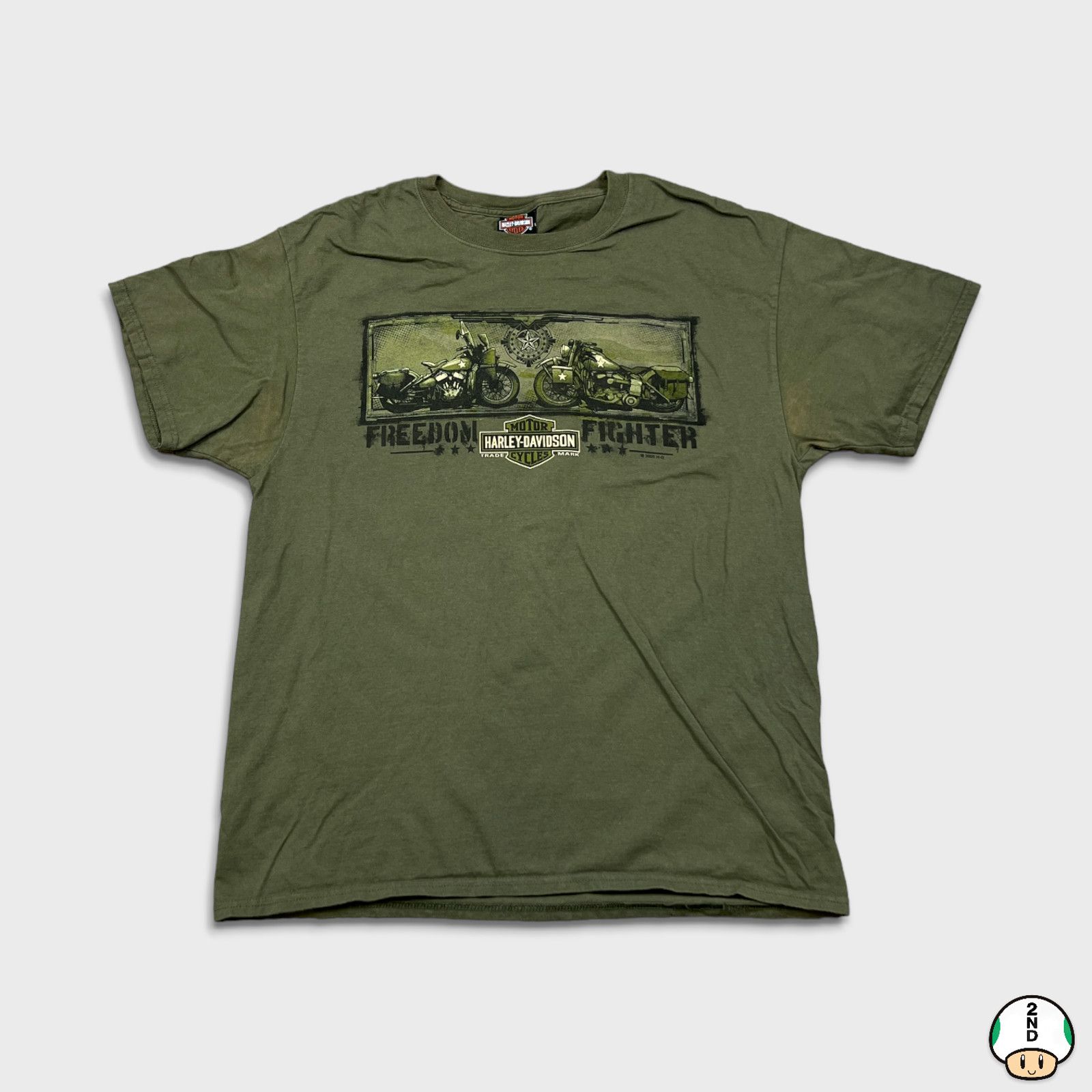 Harley Davidson × Vintage 2020 Harley Davidson T Shirt Freedom Fighter Motorcycle Tee Size US L / EU 52-54 / 3 - 1 Thumbnail