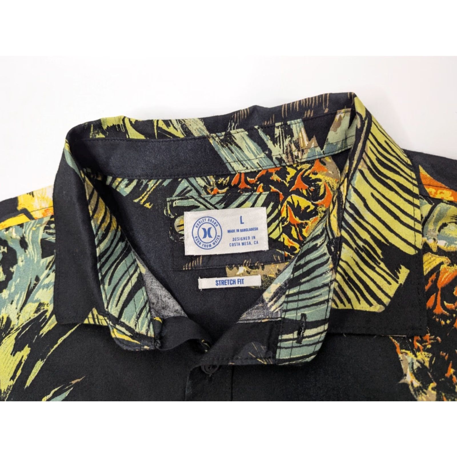 Hurley NWT Hurley Shirt Button-Up Short Sleeve AOP Tropical Toucan Pineapple Black Size L Mens Size US L / EU 52-54 / 3 - 6 Thumbnail