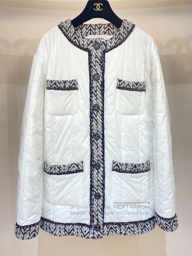 Chanel Chanel Forest Series Popular White Cotton Clothes coat Size XS / US 0-2 / IT 36-38 - 2 Thumbnail