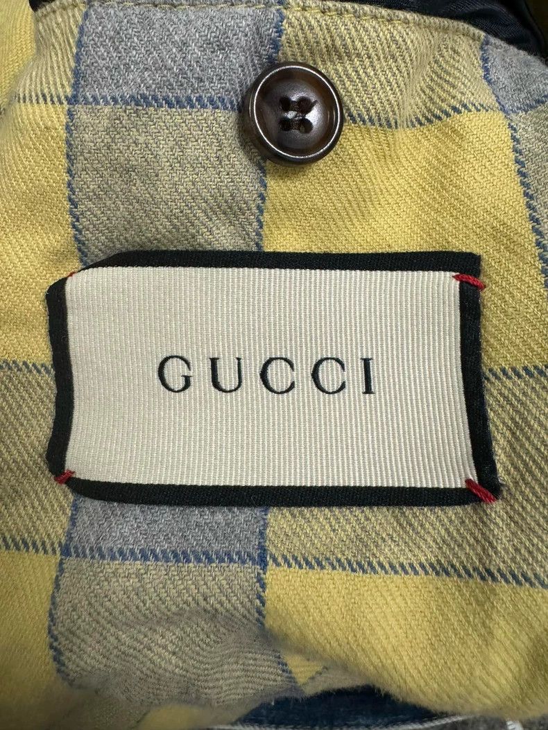 Gucci Gucci Blue Knit Letter Denim Jacket-2506 Size US XL / EU 56 / 4 - 4 Thumbnail