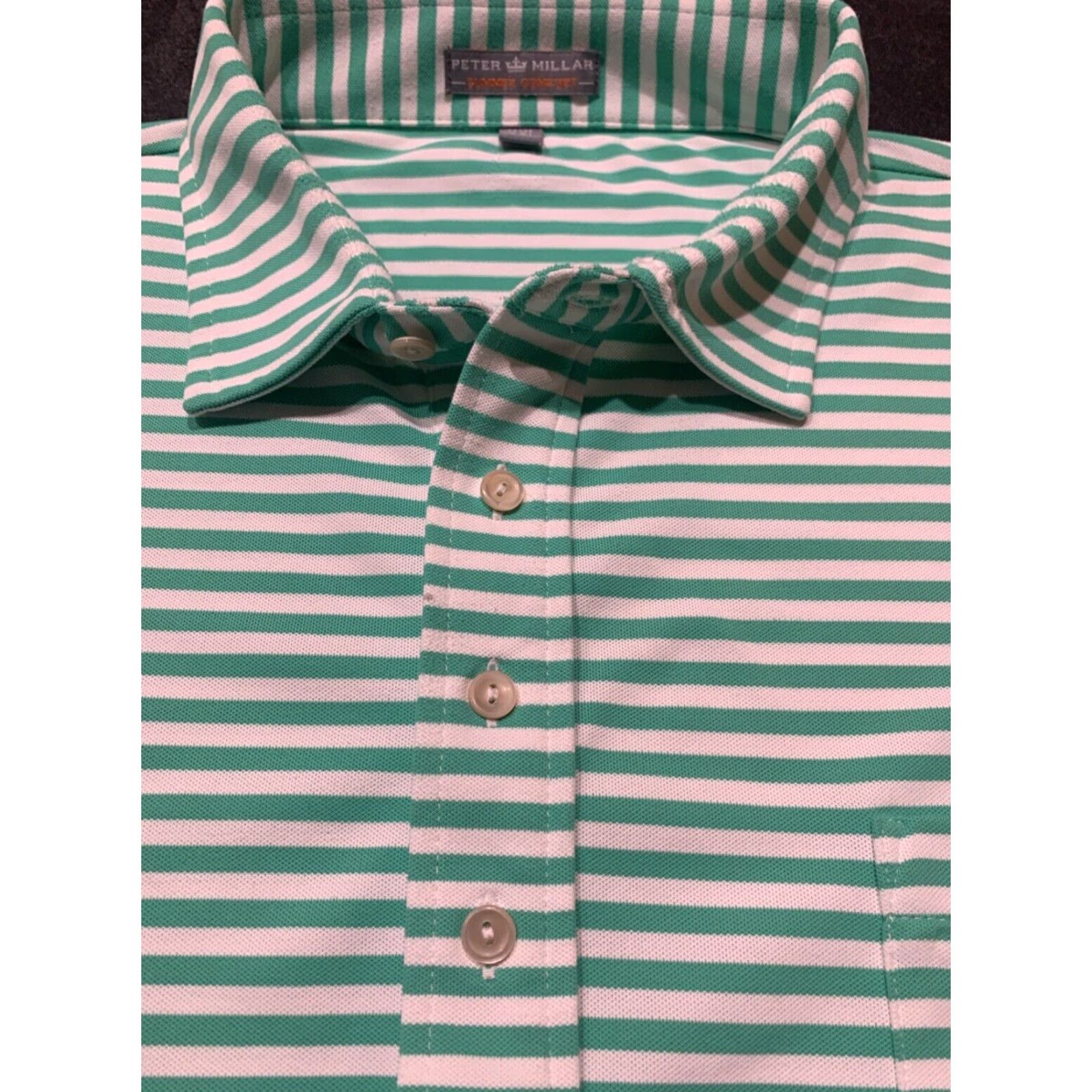 Peter Millar VINTAGE Peter Millar Summer Comfort Polo Shirt Men 2XL Golf Green White Multi Summer Size US XXL / EU 58 / 5 - 6 Thumbnail