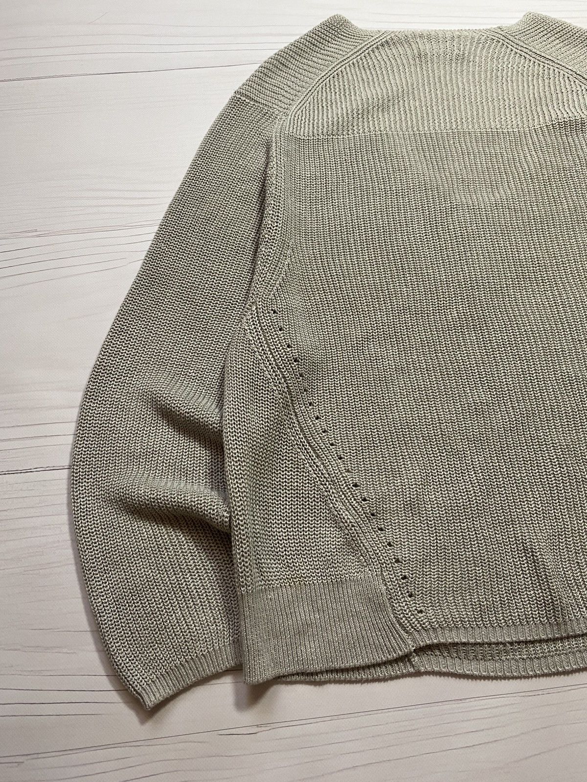 Acne Studios Acne Studios Deborah Chunky SS16 V-neck Linen sweater Size L / US 10 / IT 46 - 20 Thumbnail