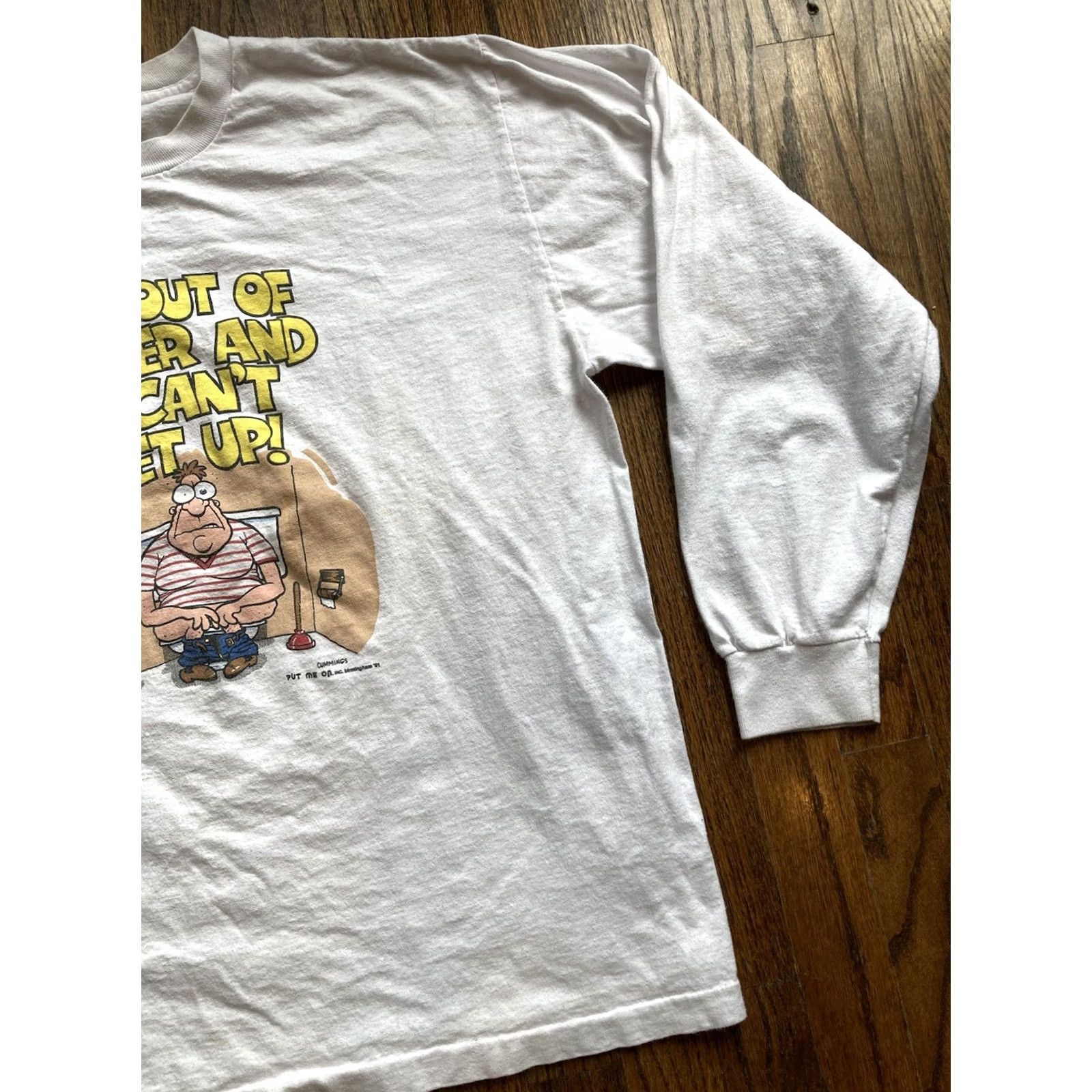 Vintage VINTAGE 90s Funny Cartoon Shirt Mens XL Long Sleeve Toilet Paper Bathroom Cummings Size US XL / EU 56 / 4 - 3 Thumbnail