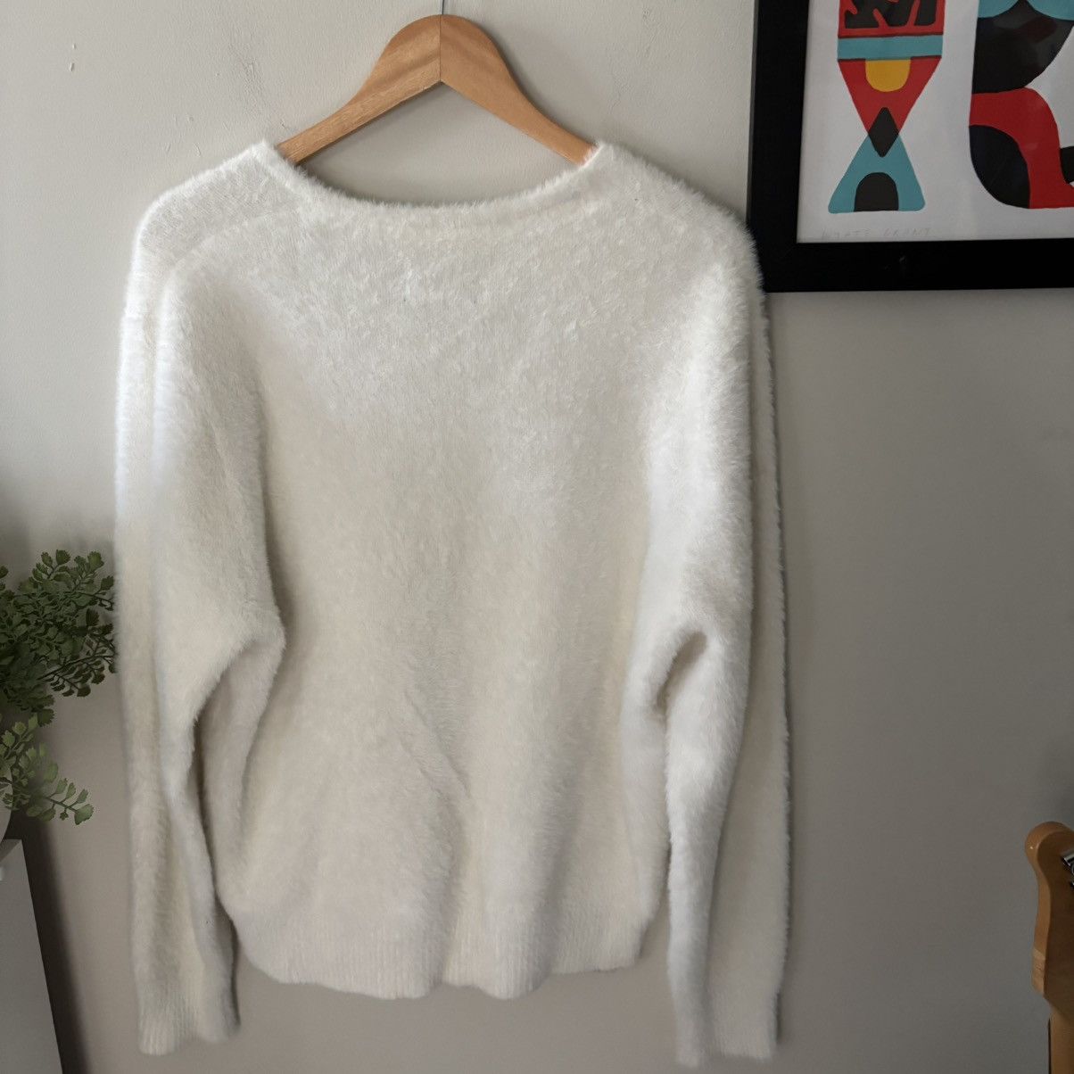 Stussy Stussy Shaggy Cardigan White Cream Size Medium Size US M / EU 48-50 / 2 - 3 Thumbnail