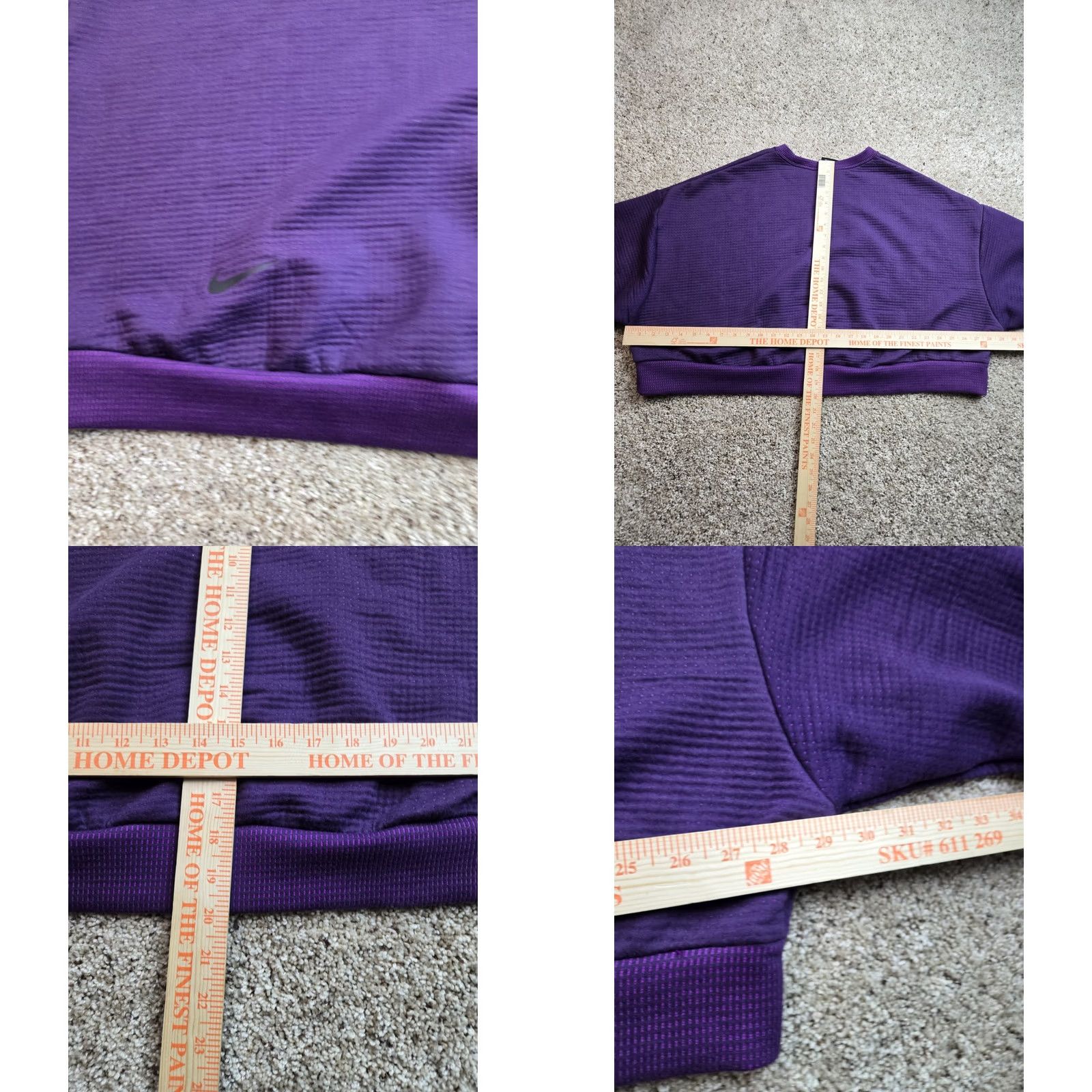 Nike Nike Sweatshirt Womens 2XL Purple City Ready Crop Fleece Crewneck Pullover Size XXL / US 16-18 / IT 52-54 - 8 Thumbnail
