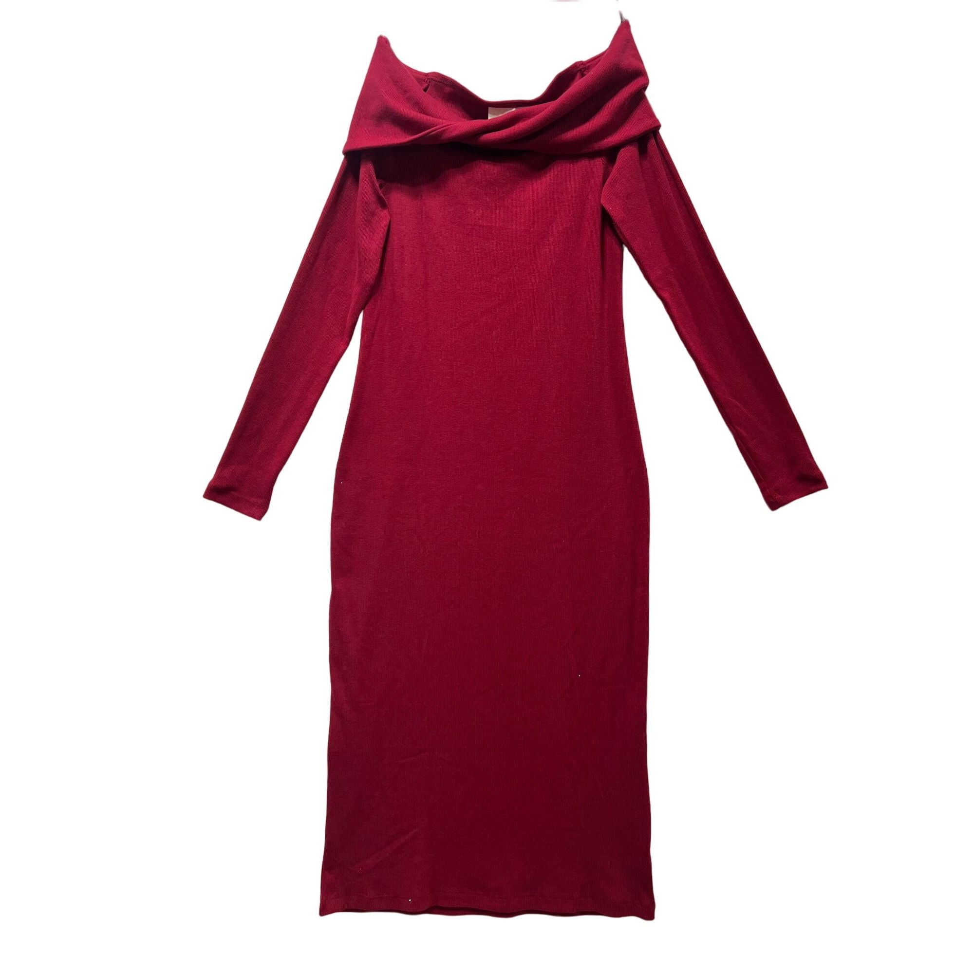 Other Universal Thread - Women's Long Sleeve Midi Bodycon - Red - Size S / US 4 / IT 40 - 3 Thumbnail
