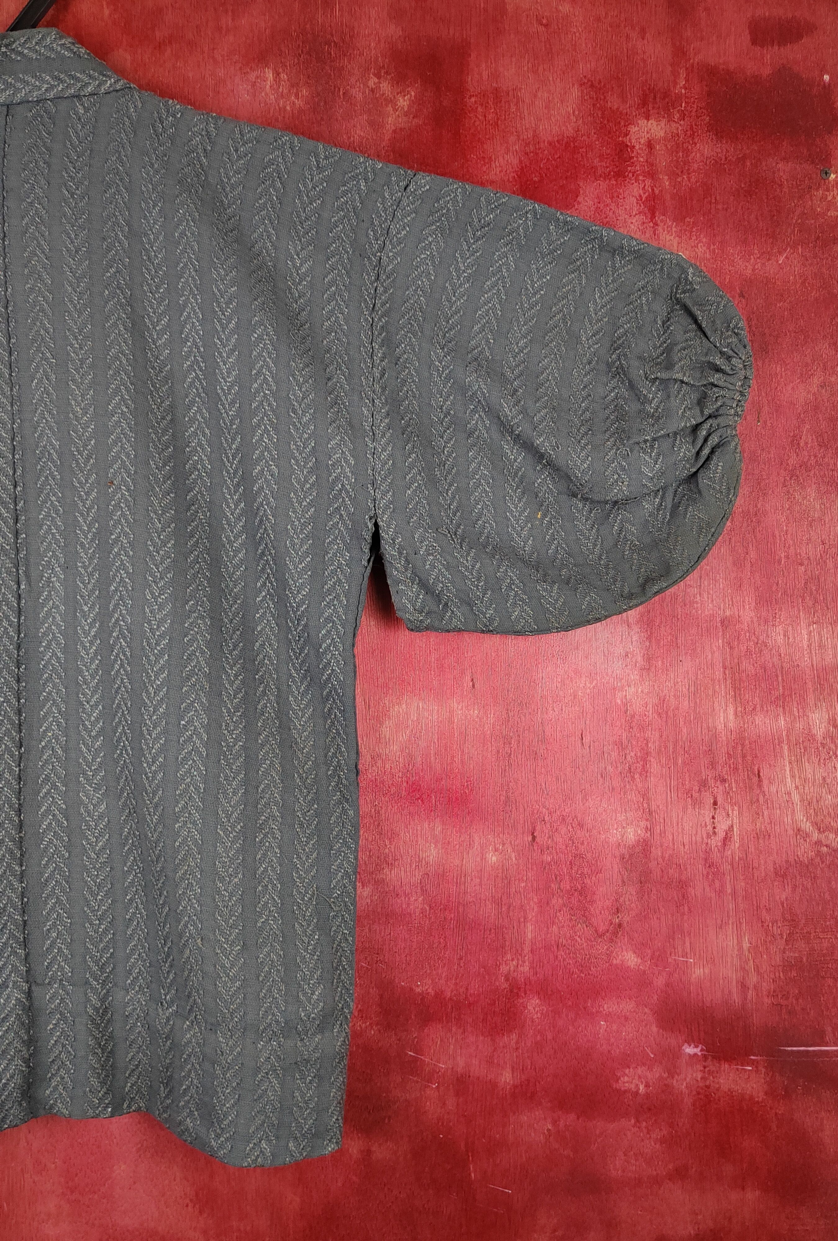 Komono Special Chiyotex vintage japan Dark Gray Kimono #S1364 Size US L / EU 52-54 / 3 - 13 Thumbnail
