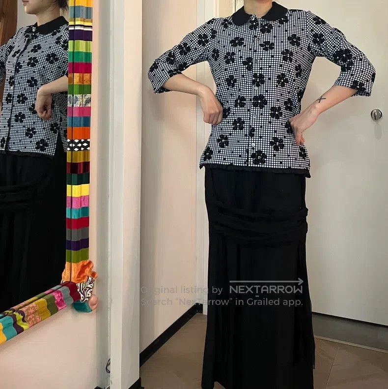 Comme des Garcons Comme Des Garcons Velvet Small Flower Checkered Blue Short Size M / US 6-8 / IT 42-44 - 1 Thumbnail