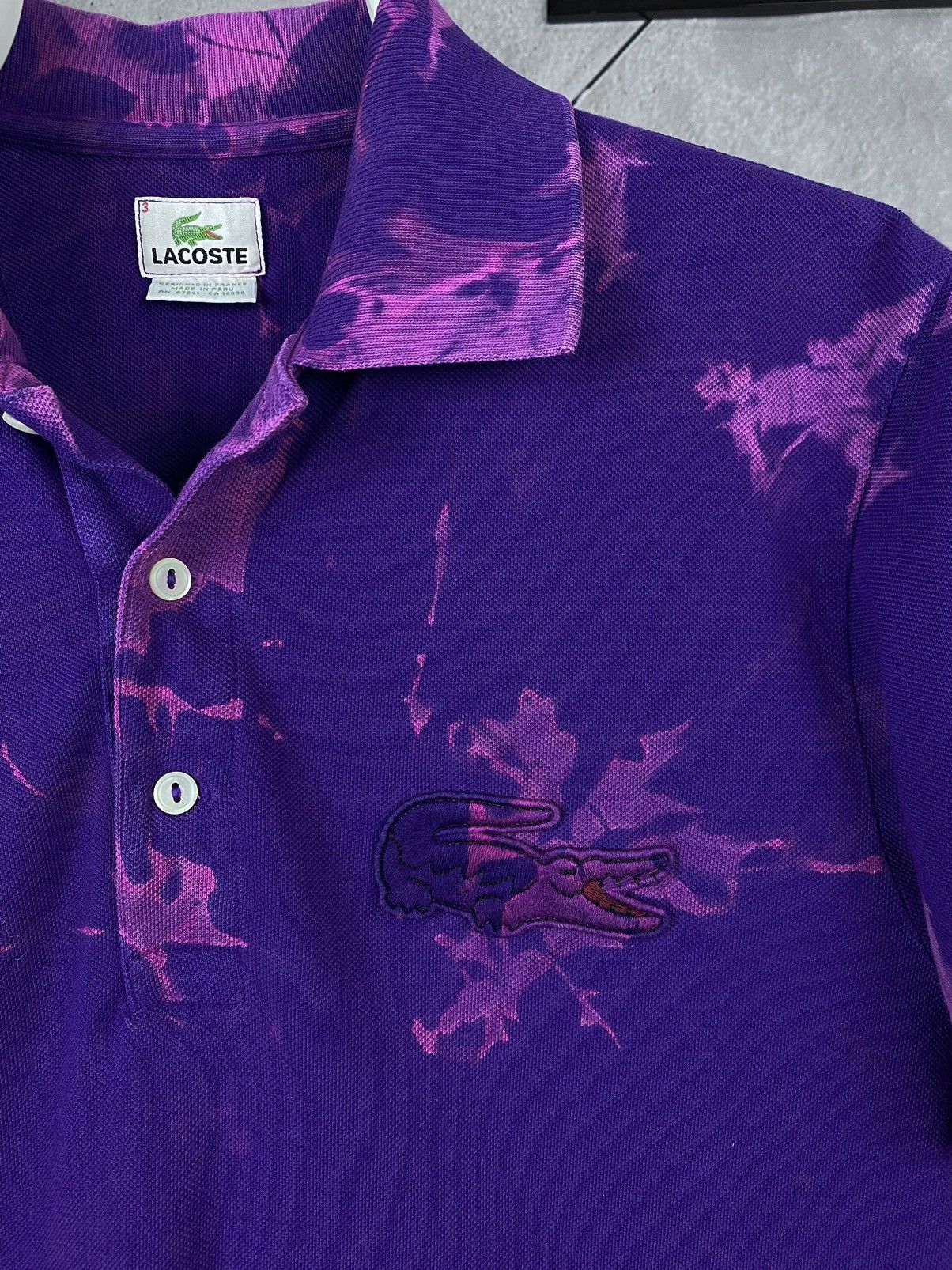 Lacoste Lacoste Big Logo Crocodile Tie Dye Mens Polo Shirt Size US S / EU 44-46 / 1 - 3 Thumbnail
