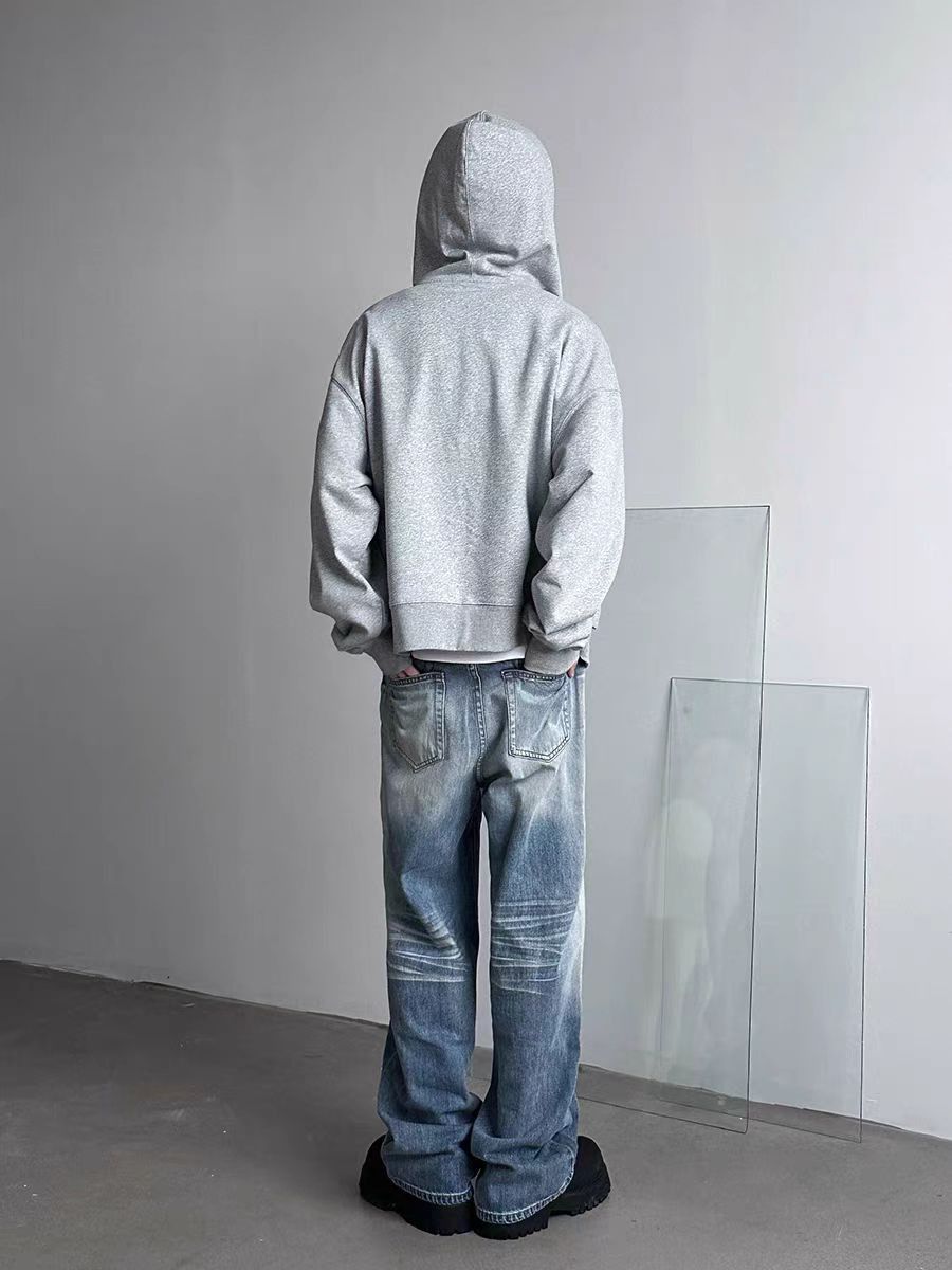 Japanese Brand × Jean Vintage Y2K washed light coloured baggy wide leg jeans Size US 32 / EU 48 - 3 Thumbnail