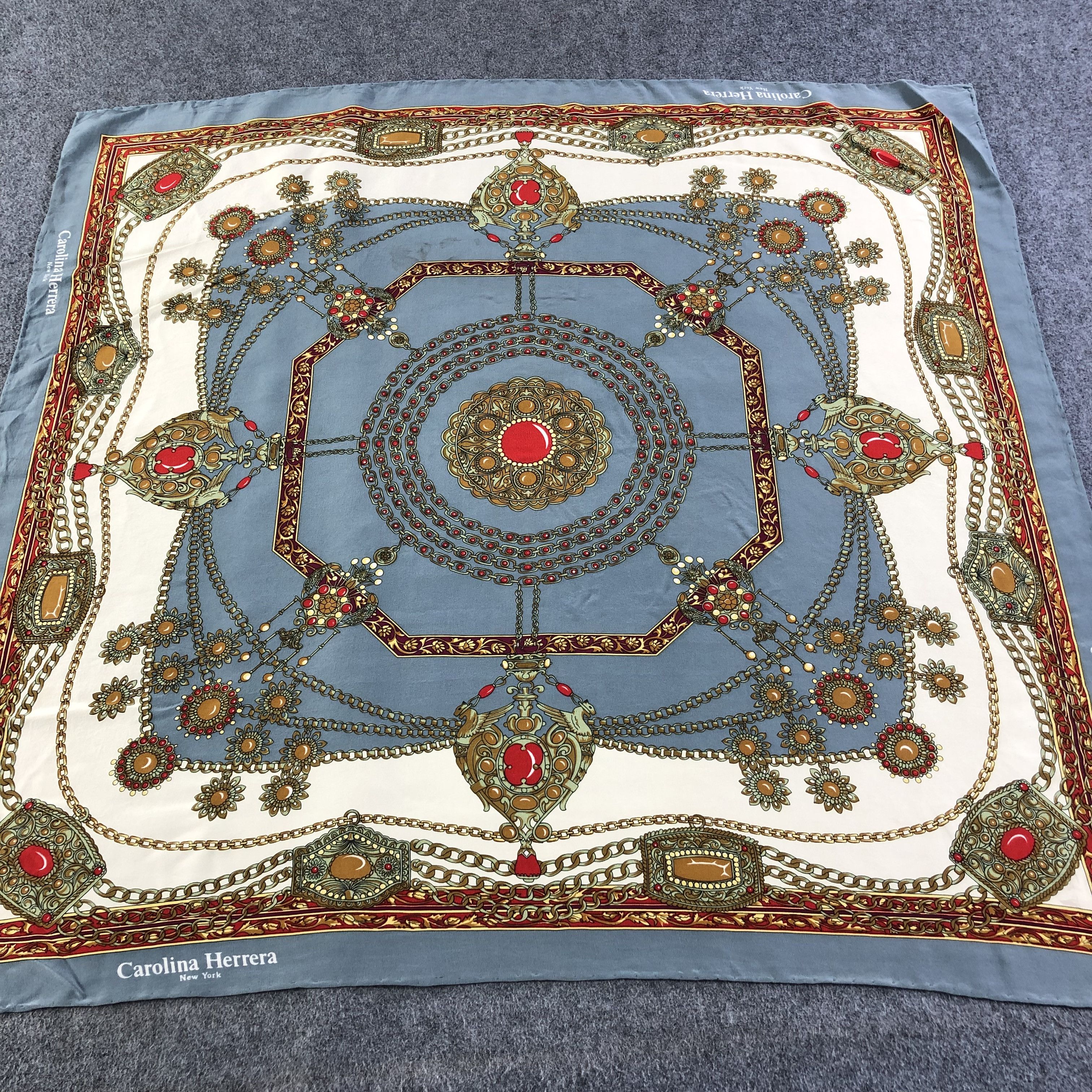 Carolina Herrera Vintage Carolina Herrera Luxury Silk Scarf M454 Size ONE SIZE - 1 Thumbnail