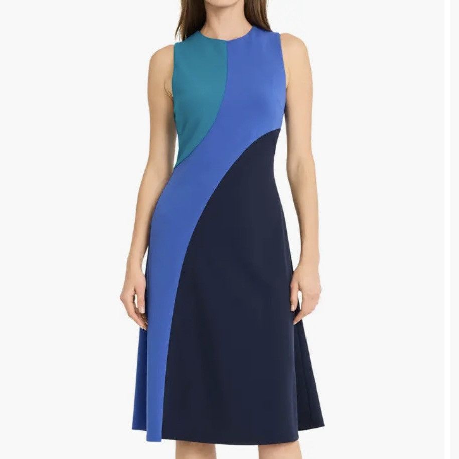MAGGY LONDON Colorblock Midi Dress Size S / US 4 / IT 40 - 8 Thumbnail